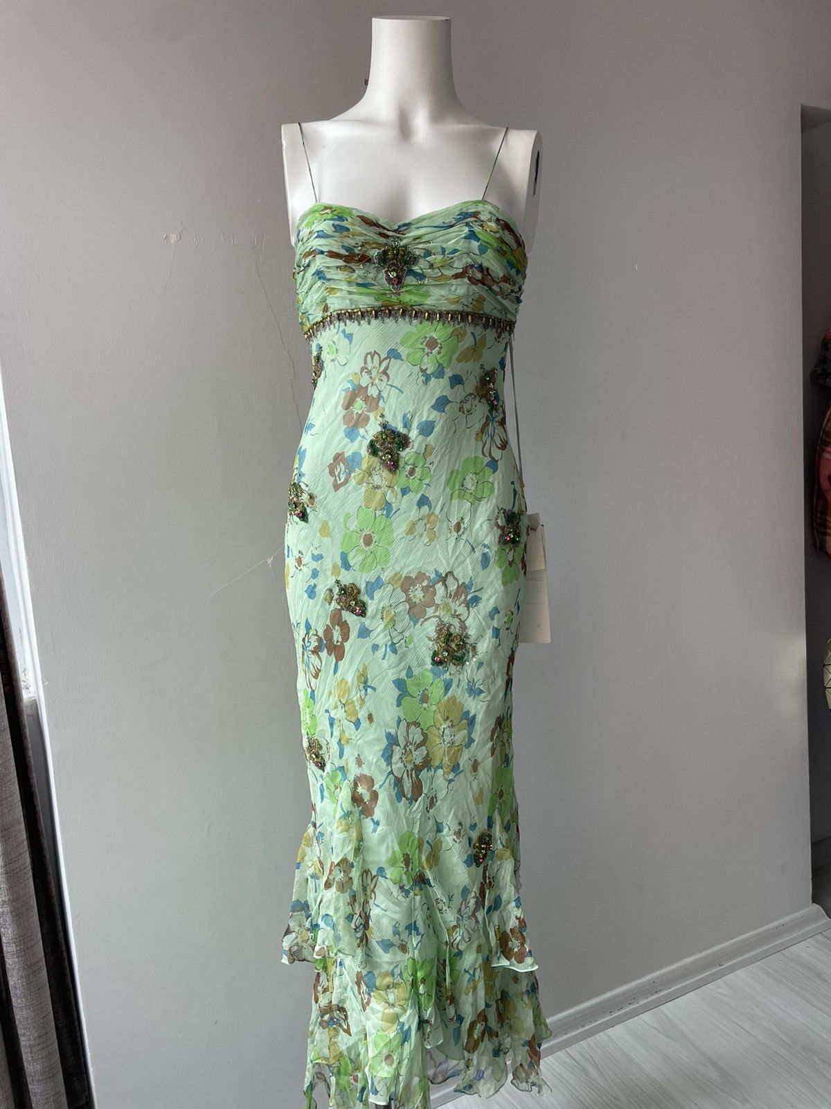 Vintage Parisian silk dress Size S / US 4 / IT 40 - 4 Thumbnail
