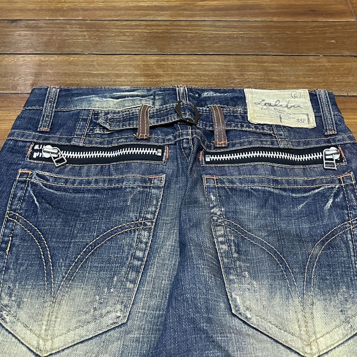 Le Grande Bleu (L.G.B.) Rare Design Vintage Japanese Brand Lolita Flared Jeans 1990s Size US 30 / EU 46 - 4 Thumbnail