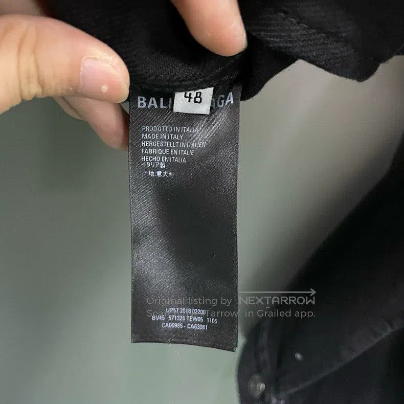 Balenciaga Balenciaga Clock Printed Letter Logo Denim Jacket Size US M / EU 48-50 / 2 - 4 Thumbnail