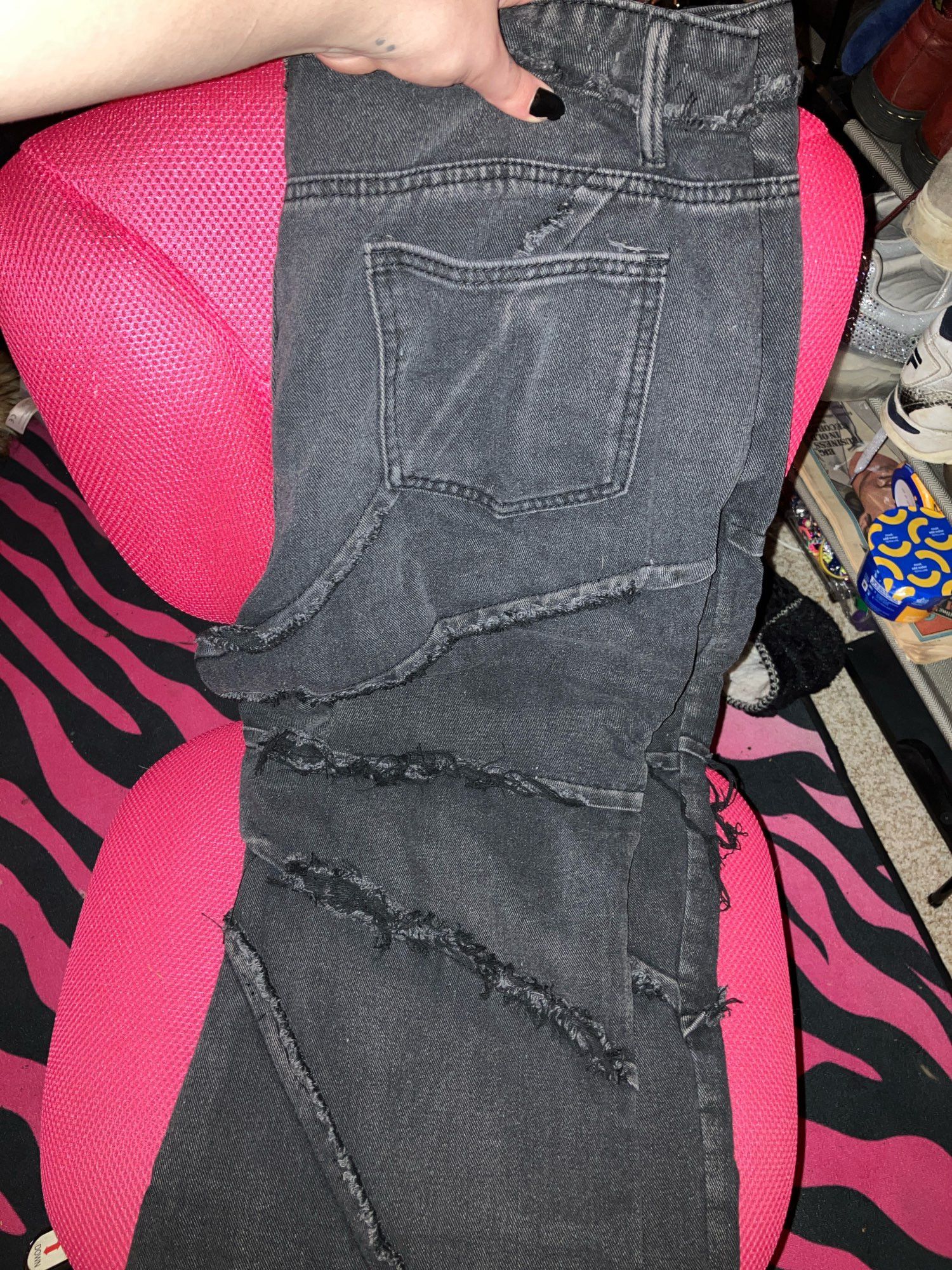 Japanese Brand × Jean New Raw Edge Washed Straight Wide Leg Trousers Size US 31 - 4 Thumbnail
