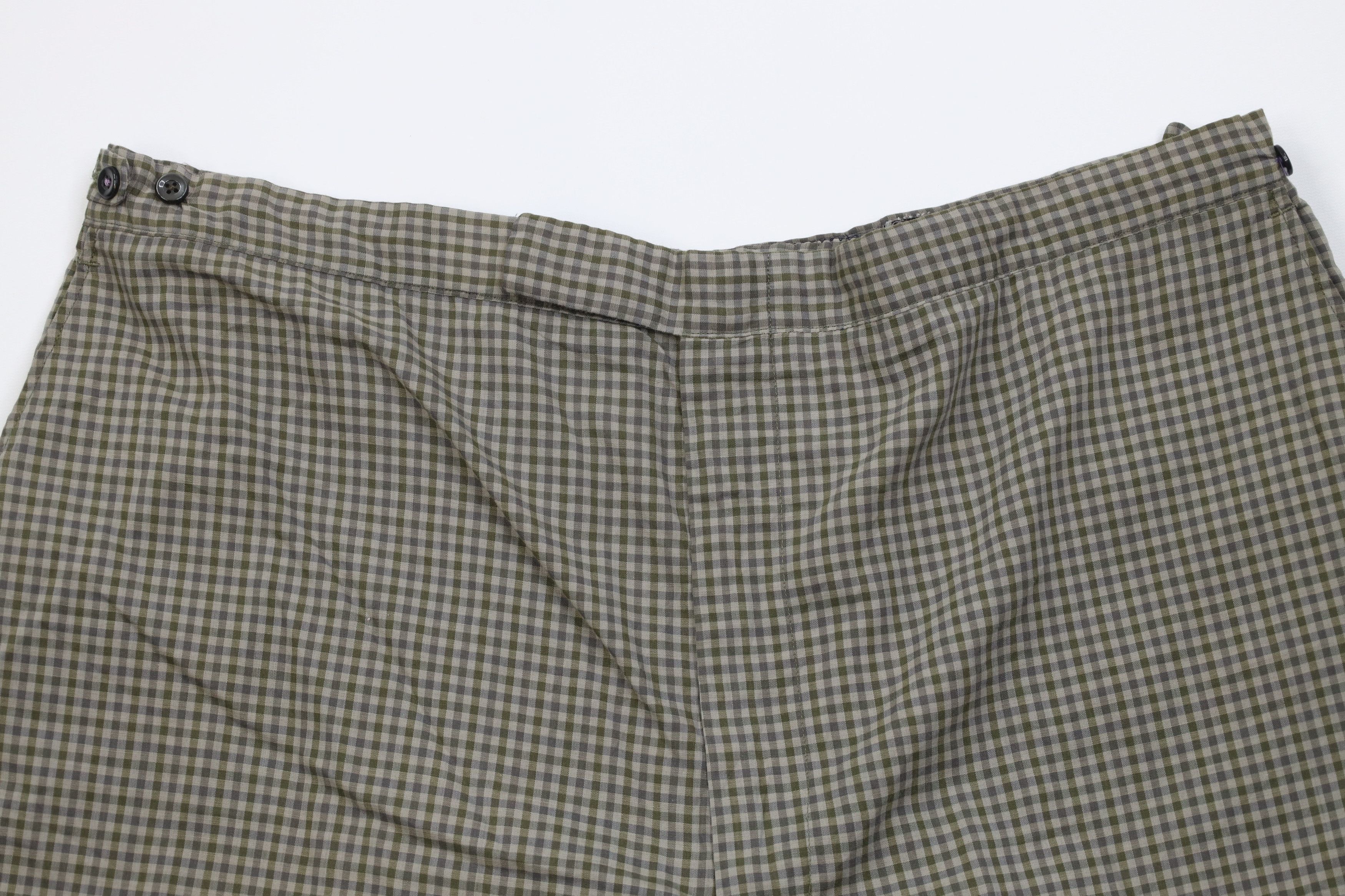 Vintage Vintage 50s Streetwear Knee Chino Shorts Green Plaid USA Size US 40 / EU 56 - 2 Thumbnail