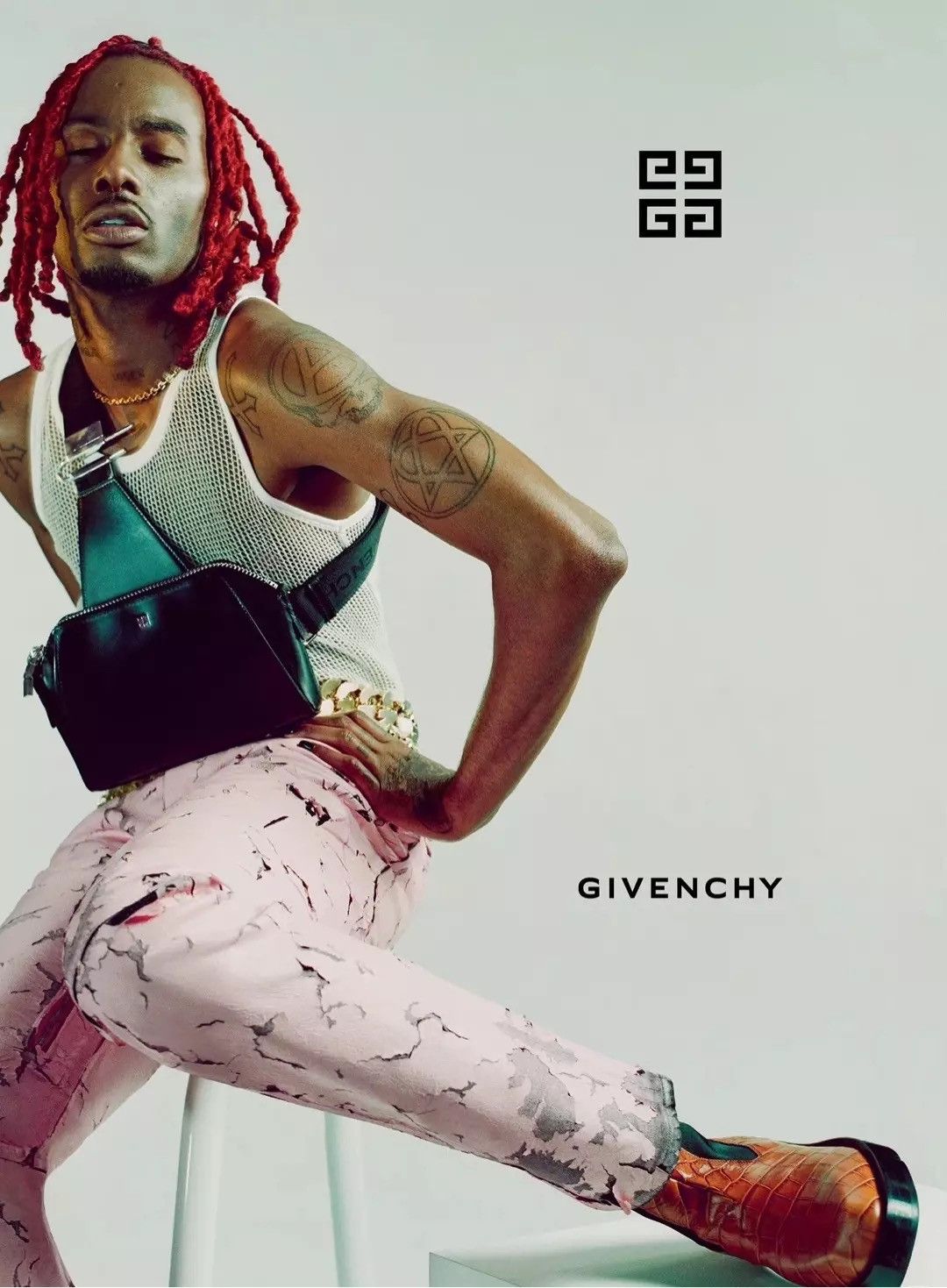Givenchy × MMW Givenchy White Crackled Zip Jeans Size US 28 / EU 44 - 3 Thumbnail