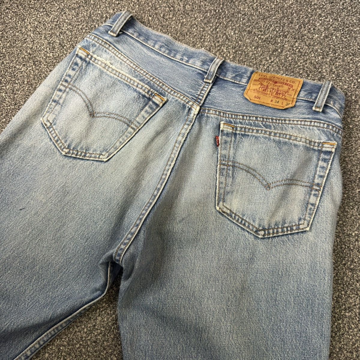 Levi's Y2K Style Levis 501 Acid Wash Ripped Denim Size US 34 / EU 50 - 8 Thumbnail