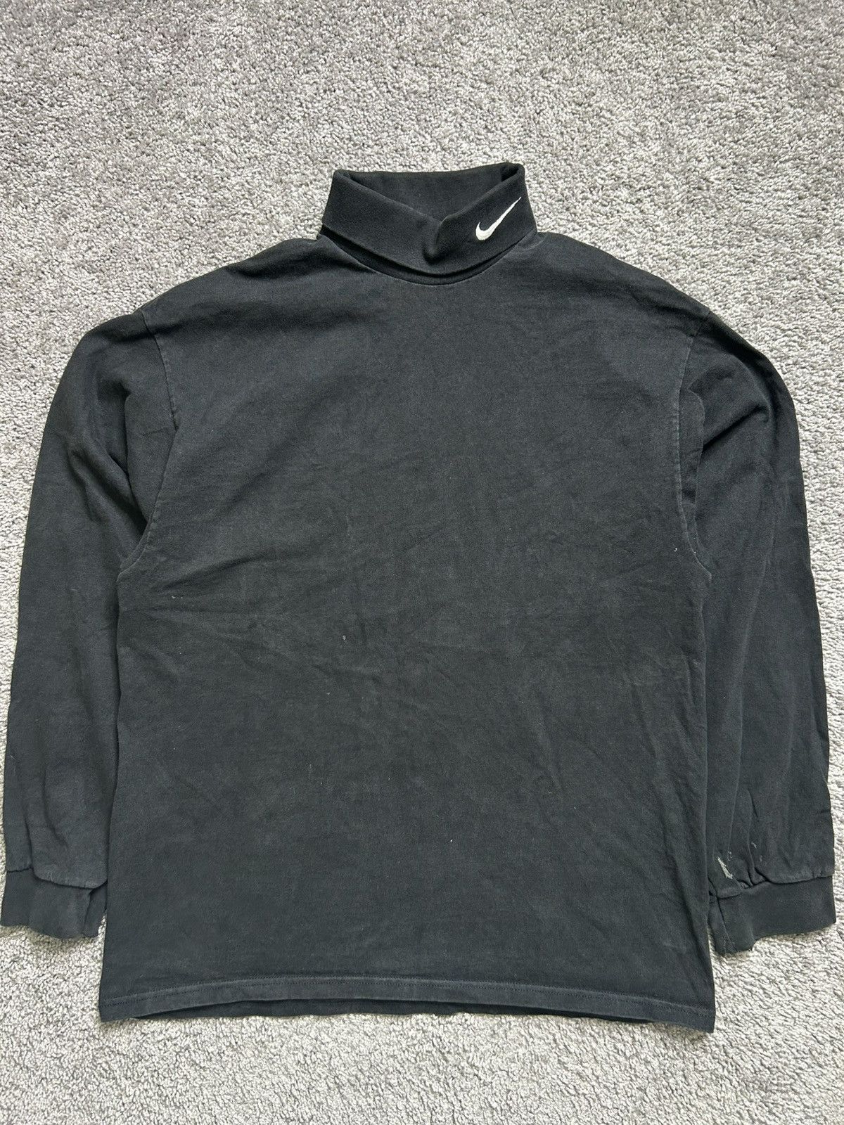 Nike Vintage 90s Nike Turtle Neck Crew Long Sleeve Made in USA Size US L / EU 52-54 / 3 - 1 Thumbnail