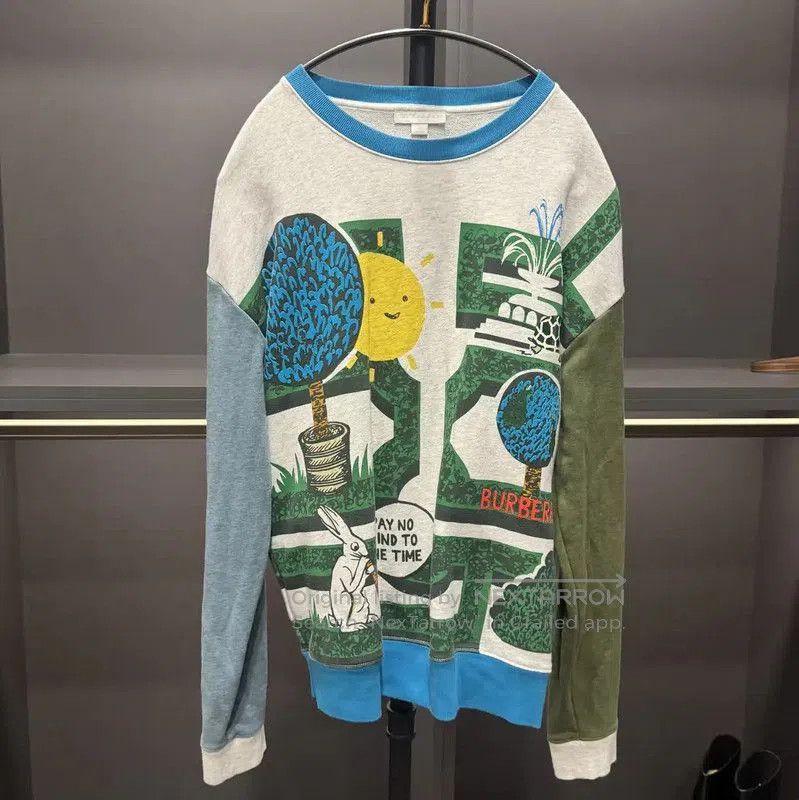 Burberry Burberry Colorful Cotton Women's Sweatshirt. Size L / US 10 / IT 46 - 1 Thumbnail