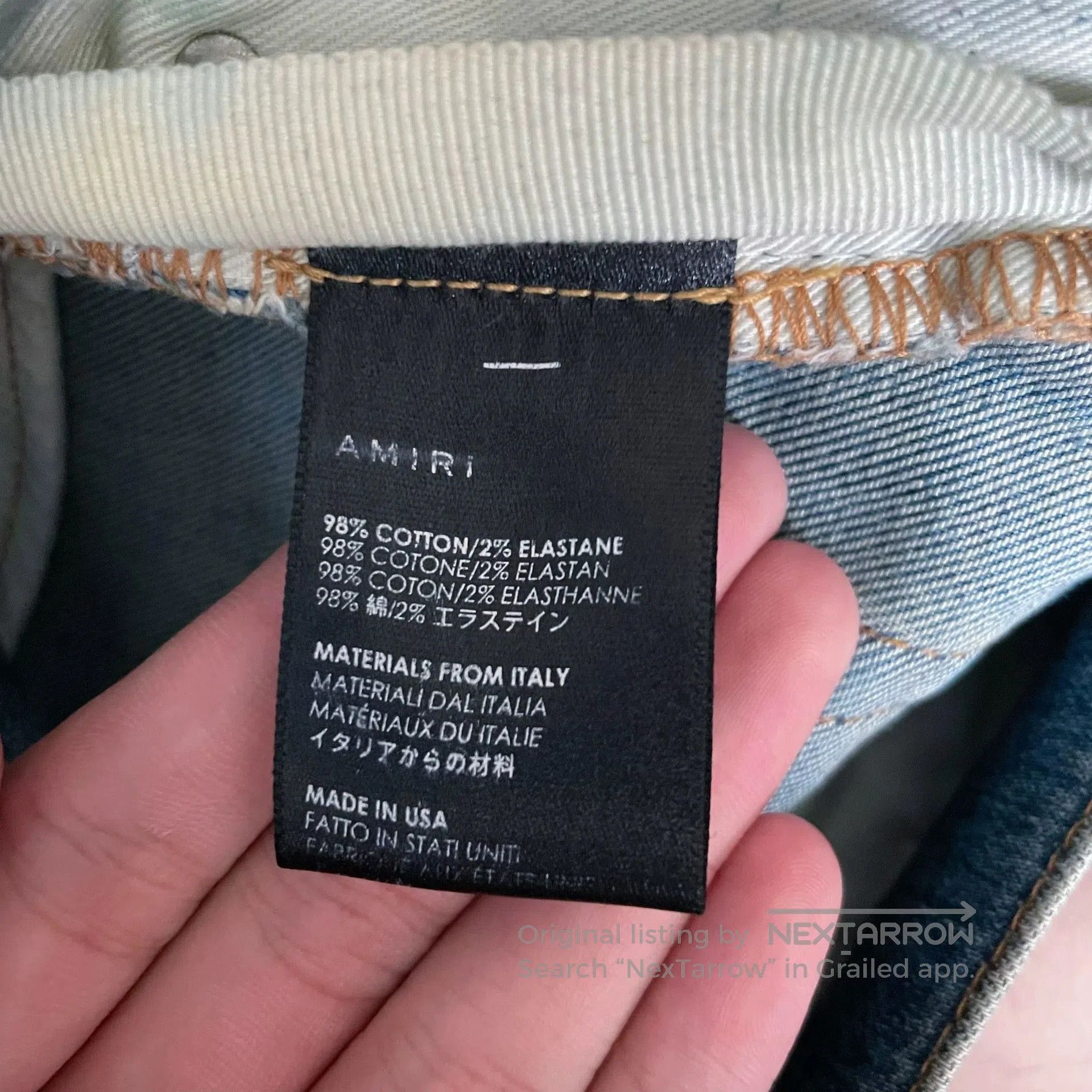 Amiri Amiri Washed Blue Jeans Size 32. Size US 32 / EU 48 - 6 Thumbnail