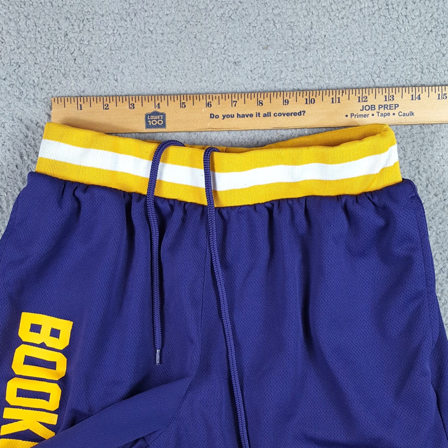 NBA VINTAGE NBA Phoenix Suns Devin Booker Basketball Shorts Mens M Purple Yellow Size US 31 - 4 Thumbnail