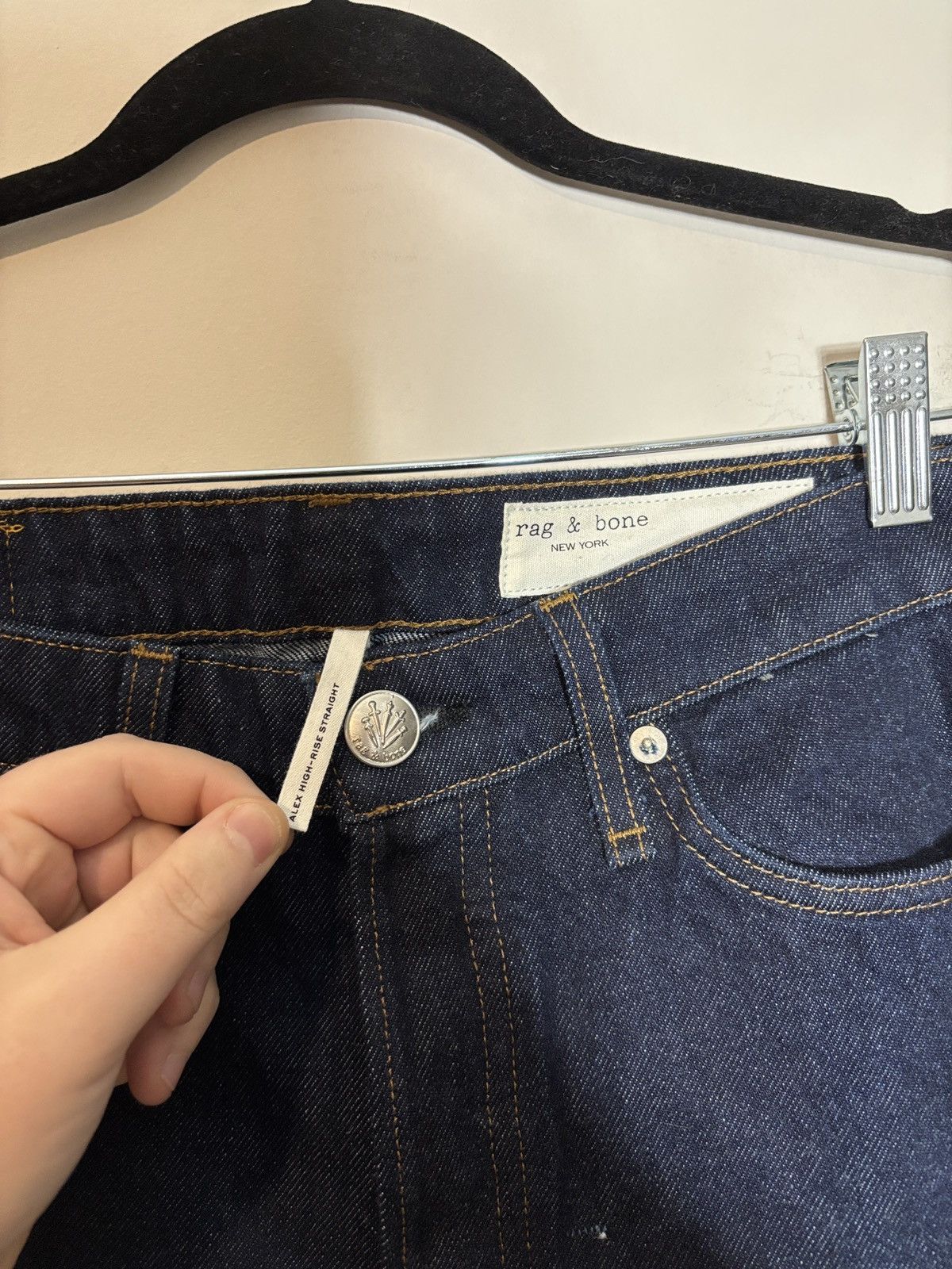 Rag & Bone Rag & Bone Alex High Rise Straight Jeans Size 26 Size 28" / US 6 / IT 42 - 4 Thumbnail