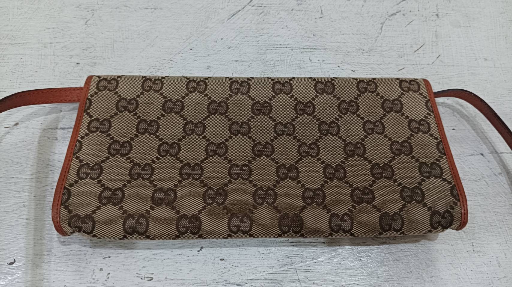Gucci VTG Gucci Bamboo Bar Clutch Bag, GG Canvas Size ONE SIZE - 5 Thumbnail