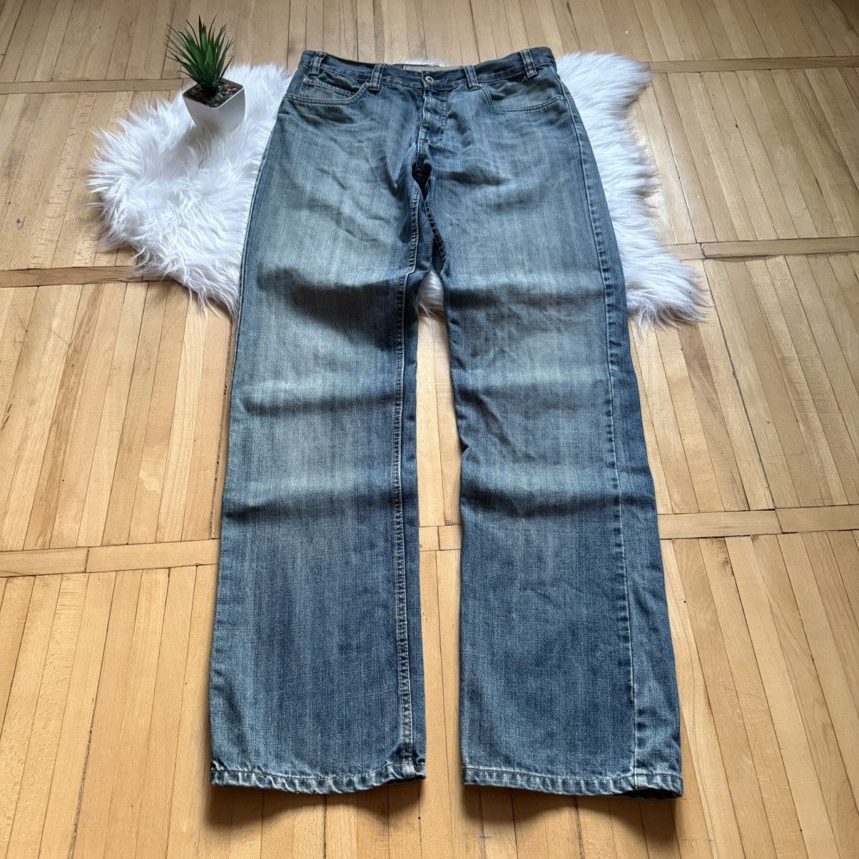 If Six Was Nine 📌 Vintage Pilot Industries Y2K Washed LGB vibe Denim Jeans Size US 31 - 8 Thumbnail
