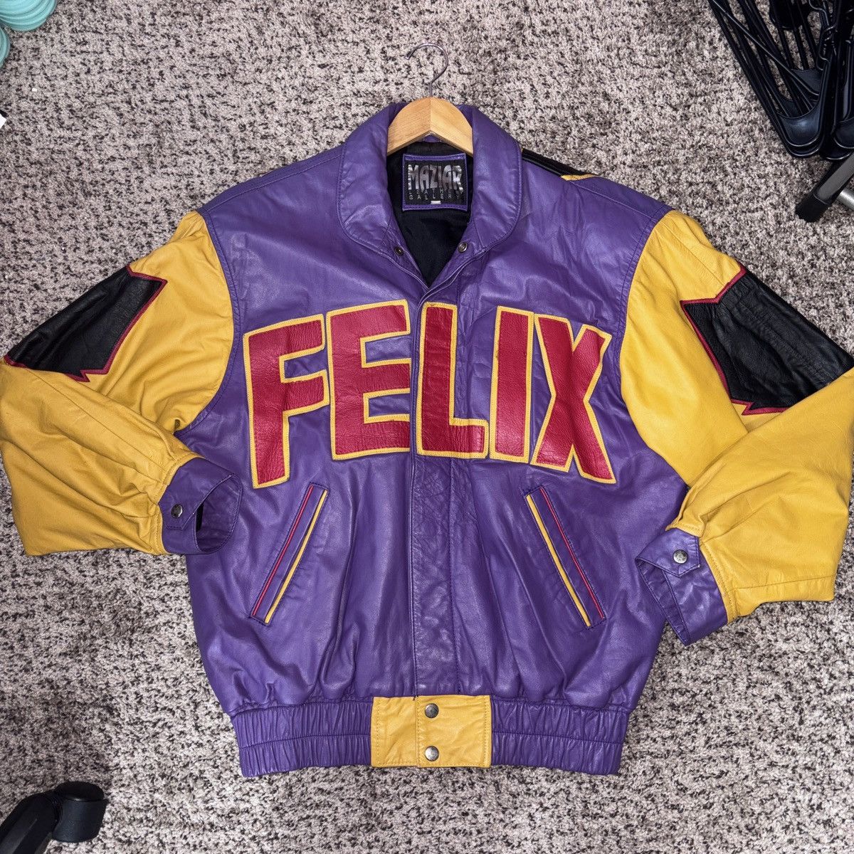 Other Vintage Maziar Leather Gallery Felix The Cat Leather Jacket Size US S / EU 44-46 / 1 - 3 Thumbnail