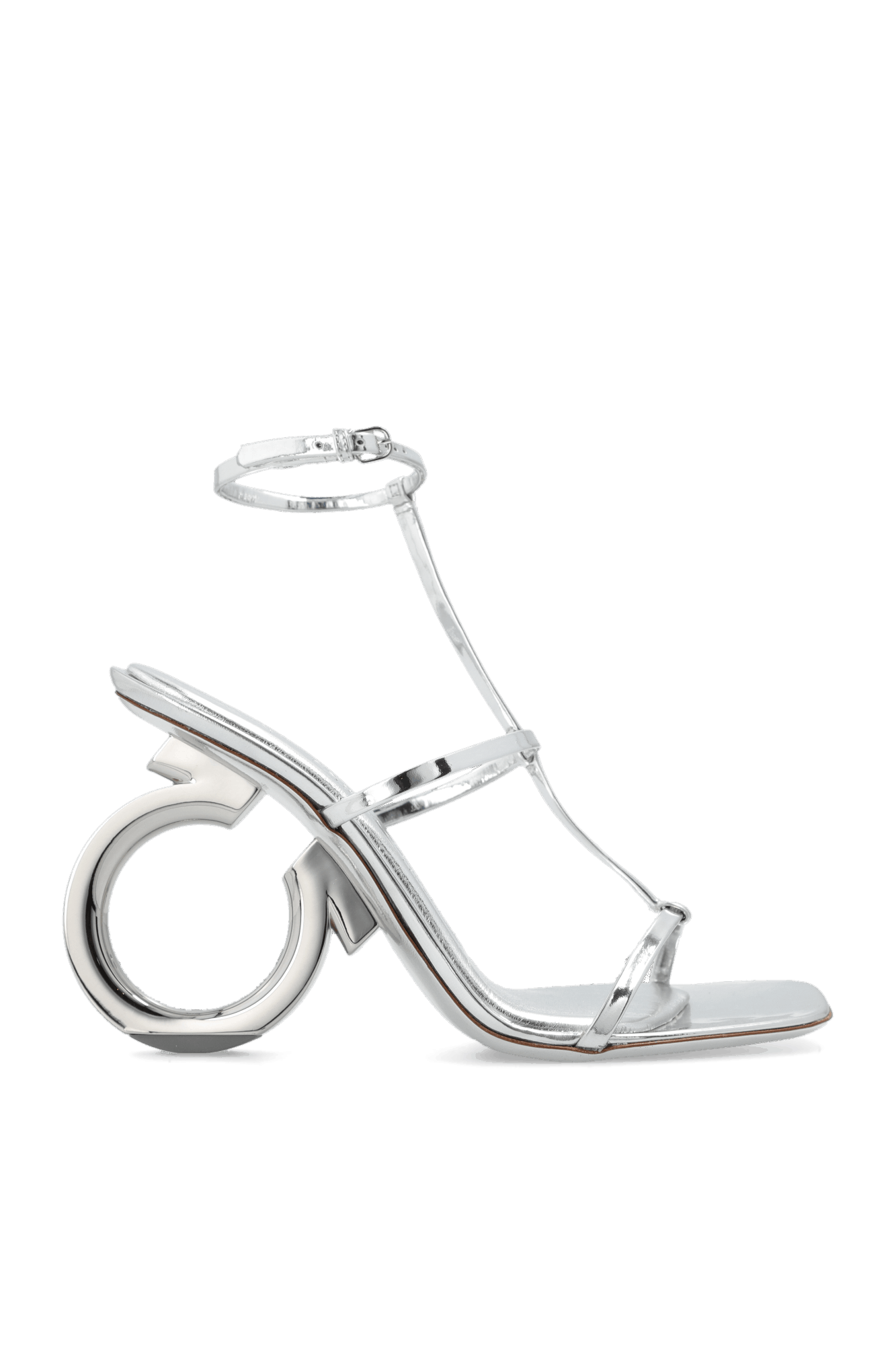 Salvatore Ferragamo o1s1rm0924 Elina Sandals in Silver Size US 5.5 / IT 35.5 - 1 Thumbnail