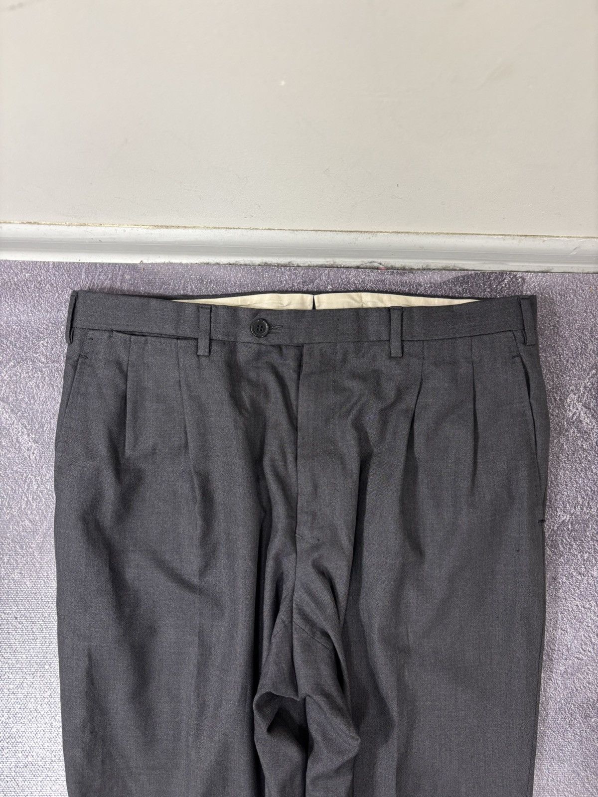 Kiton Kiton Napoli Men’s Charcoal Gray Wool Dress Pants Trousers Size US 38 / EU 54 - 5 Thumbnail