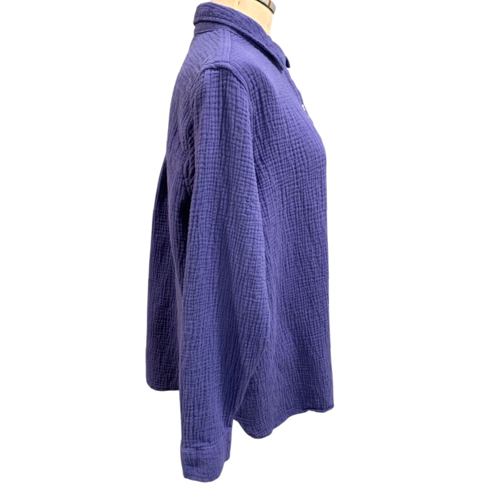 Jessica Simpson Jessica Simpson Button Up Shirt Purple Textured XL Womens Size XL / US 12-14 / IT 48-50 - 7 Thumbnail