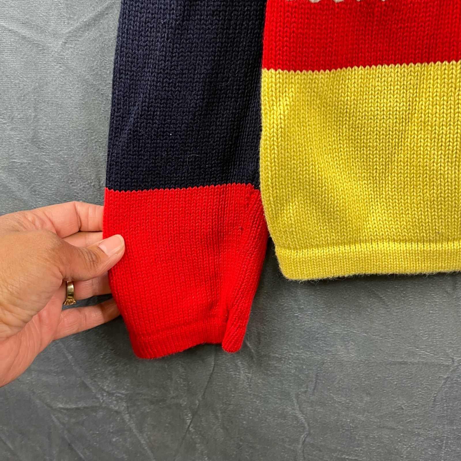 Other 90's Y2K Crazy Horse Knit Sweater Color Block Liz Claiborne Size M / US 6-8 / IT 42-44 - 8 Thumbnail