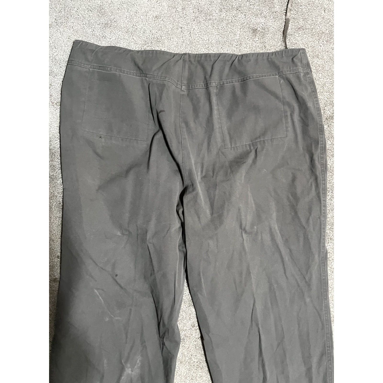Eileen Fisher EILEEN FISHER Pants Stretch Twill Relaxed Gray XL Womens Wide-Leg Chino Size 40" / US 18 - 4 Thumbnail