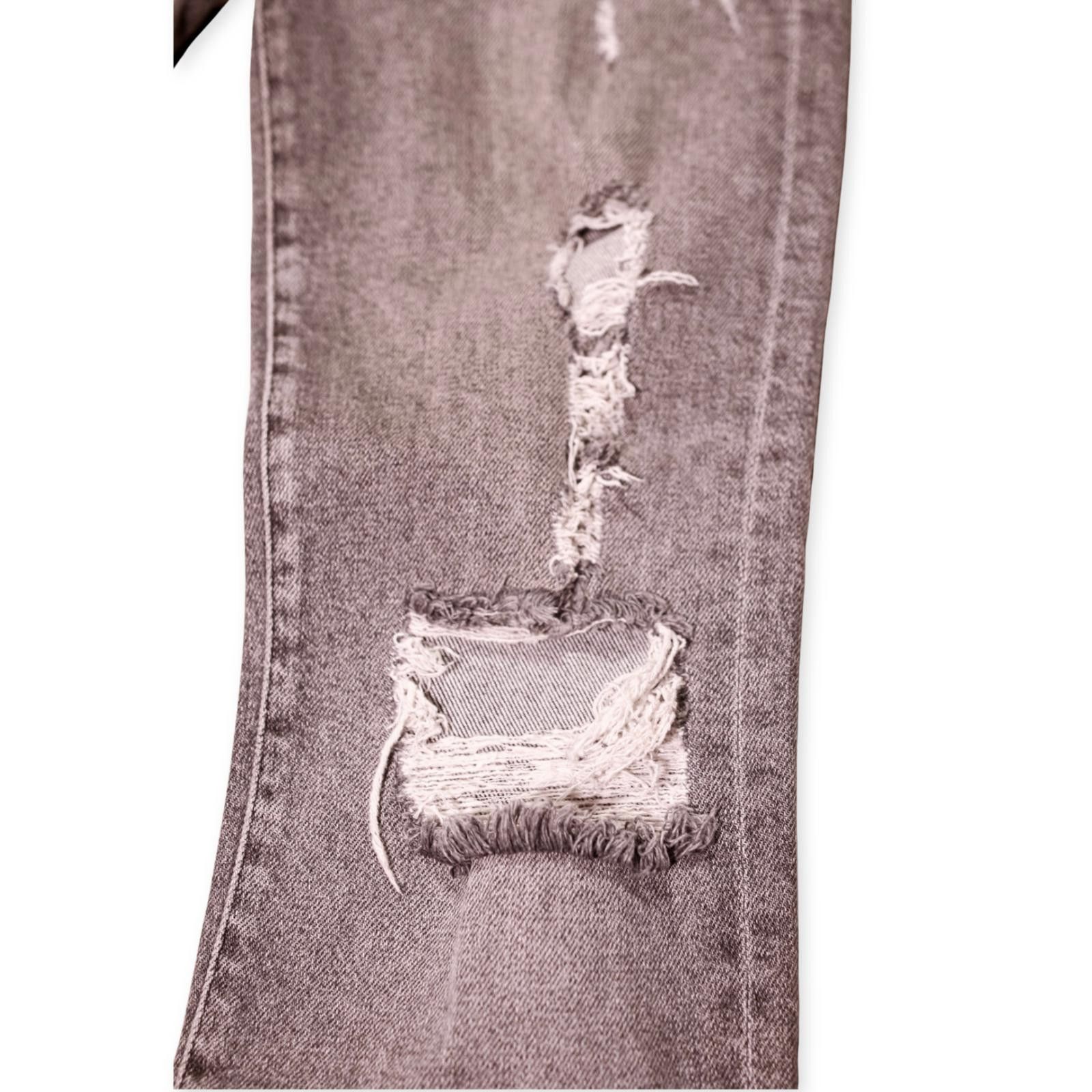 Frame FRAME Denim Button Fly Gray Black Distressed Jeans 24 Size 24" / US 00 / IT 34 - 4 Thumbnail
