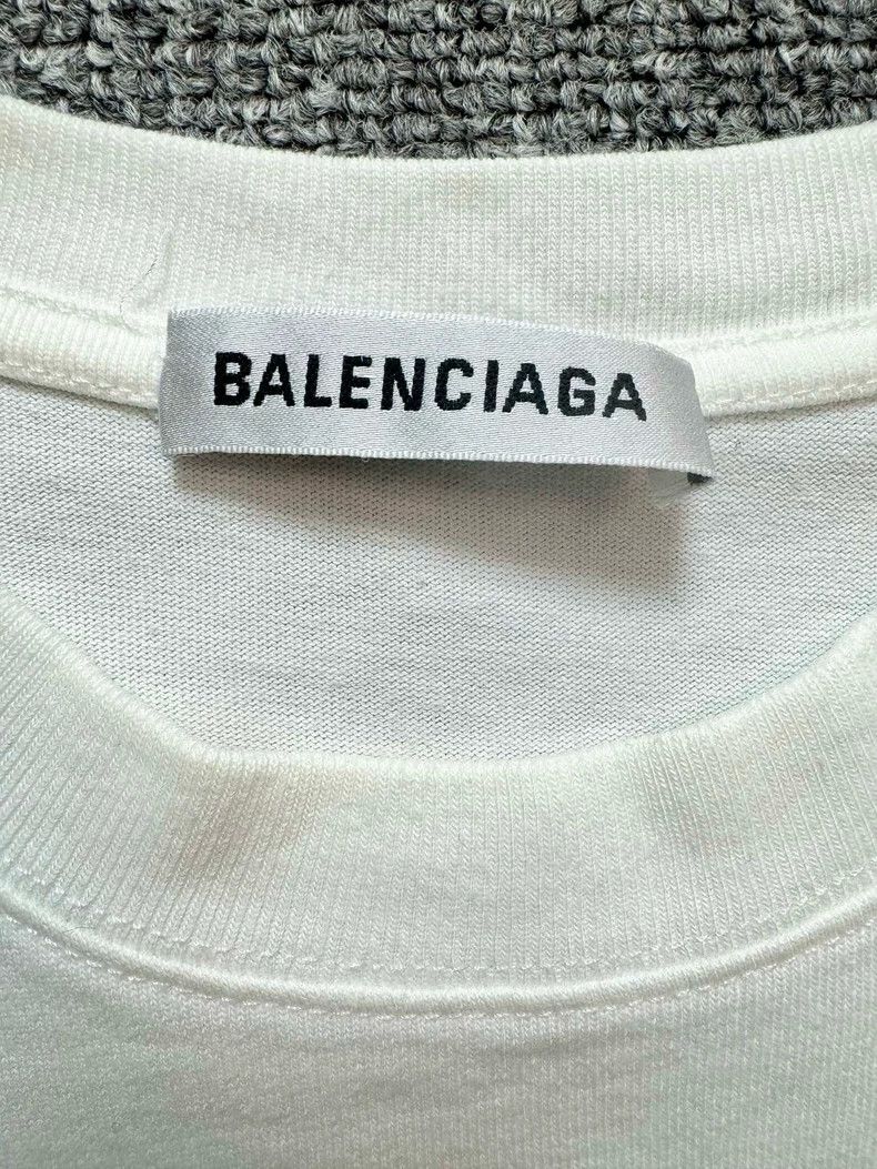 Balenciaga Balenciaga White crew monogram logo short sleeve 2502-Nexta Size US XS / EU 42 / 0 - 4 Thumbnail