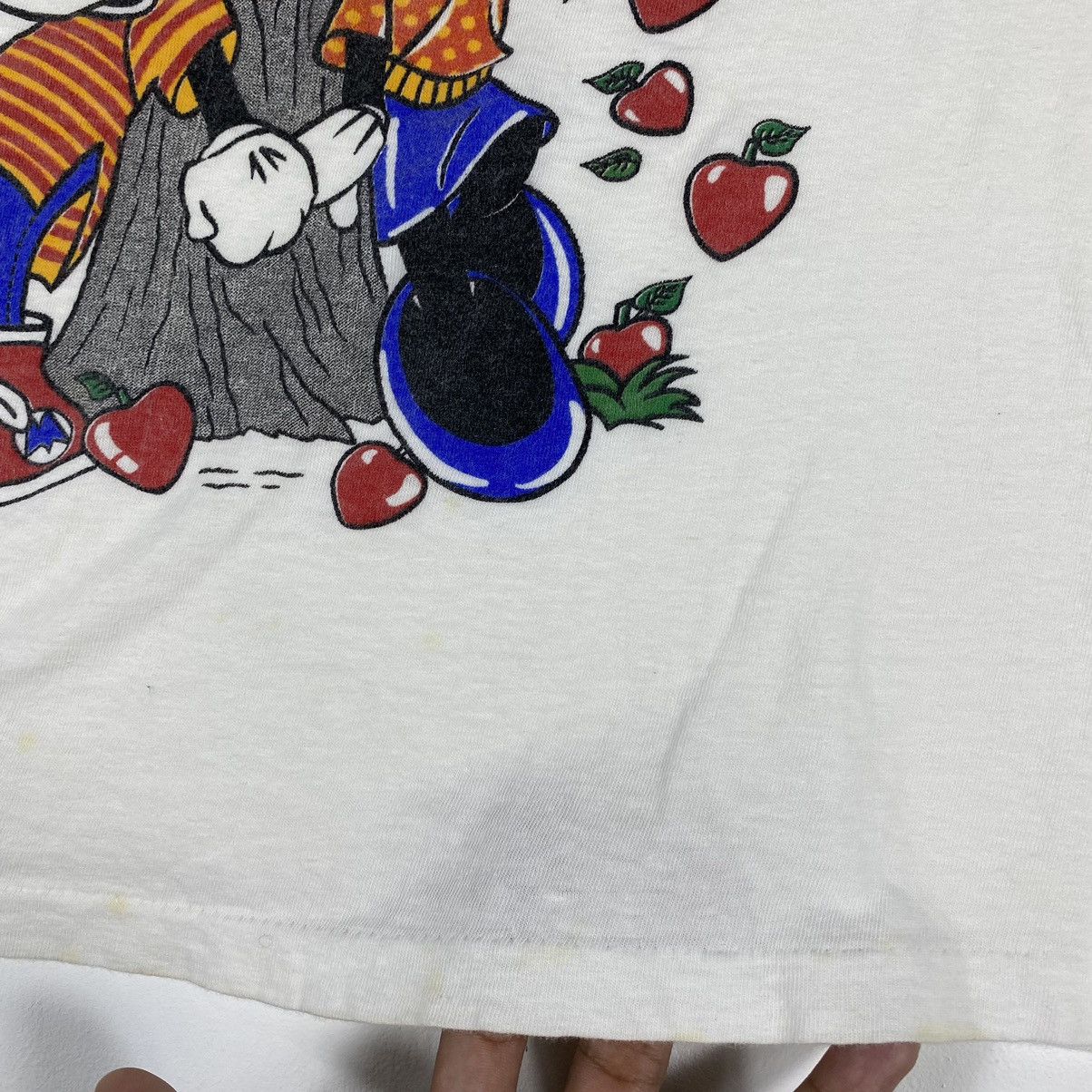 Mickey Mouse × Vintage Vintage 80's MICKEY & MINNIE I Love You Cartoon Graphic Tee Size US L / EU 52-54 / 3 - 5 Thumbnail