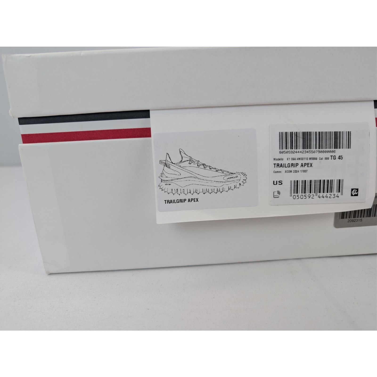 Moncler o1rshd1 Trailgrip Apex low-top sneaker with a Vibram sole Size US 12 / EU 45 - 24 Thumbnail