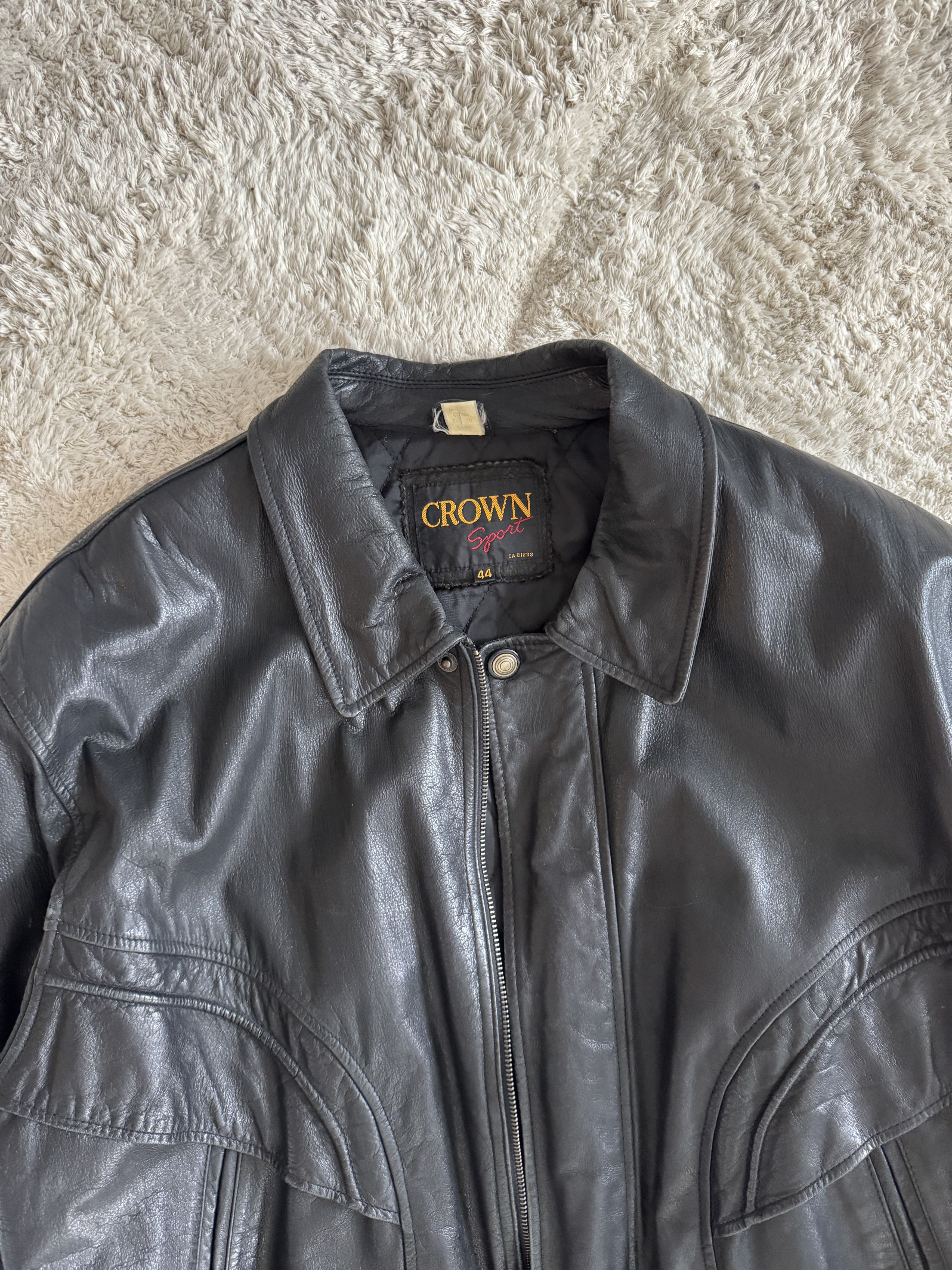 Vintage Vintage 90s Leather Bomber Jacket Size US XL / EU 56 / 4 - 3 Thumbnail
