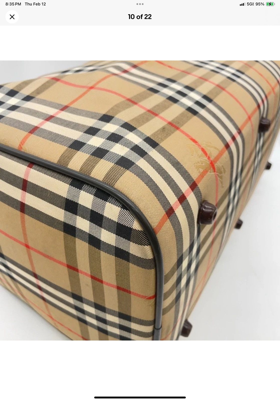 Burberry 🧳🧳🧳Vintage BURBERRY🧳🧳🧳!!! Boston style bag 45 Nova Check Size ONE SIZE - 10 Thumbnail