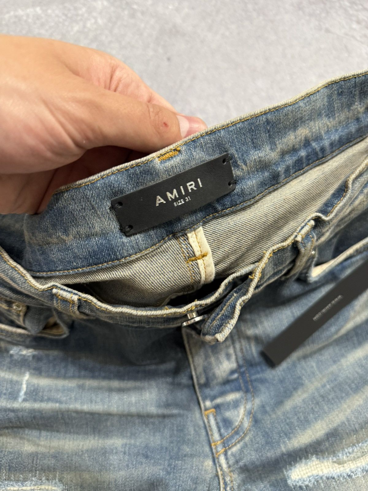 Amiri AMIRI Denim Repair Thrasher Jeans Size US 31 - 7 Thumbnail