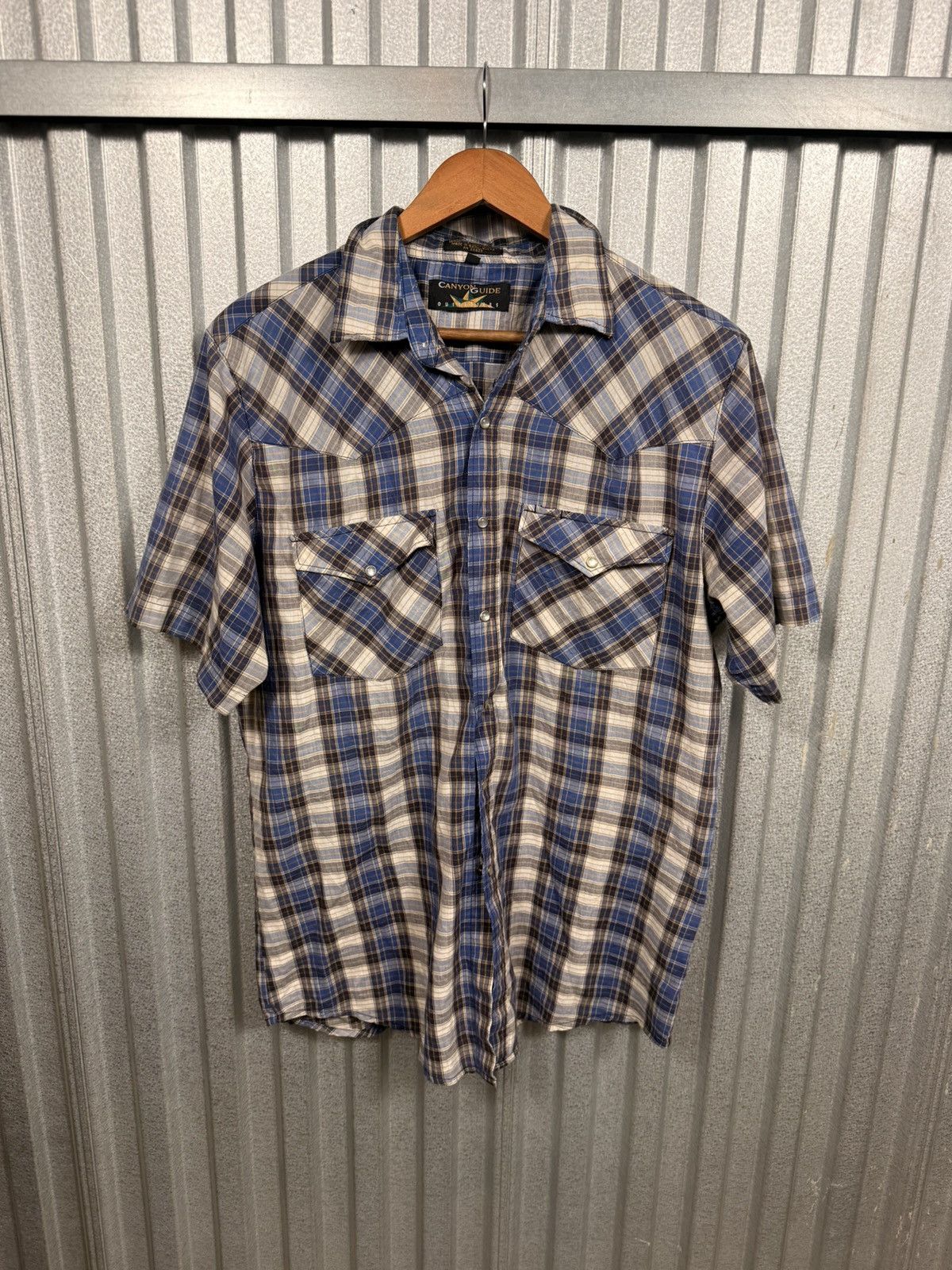 Other Vintage Canyon Guide Western Pearl Snap Short Sleeve Shirt Size US L / EU 52-54 / 3 - 4 Thumbnail
