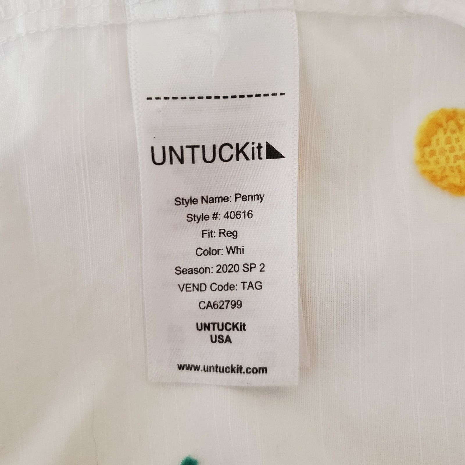 UNTUCKit UnTuckIt Penny Pineapple Collared Blouse XS Size XS / US 0-2 / IT 36-38 - 7 Thumbnail