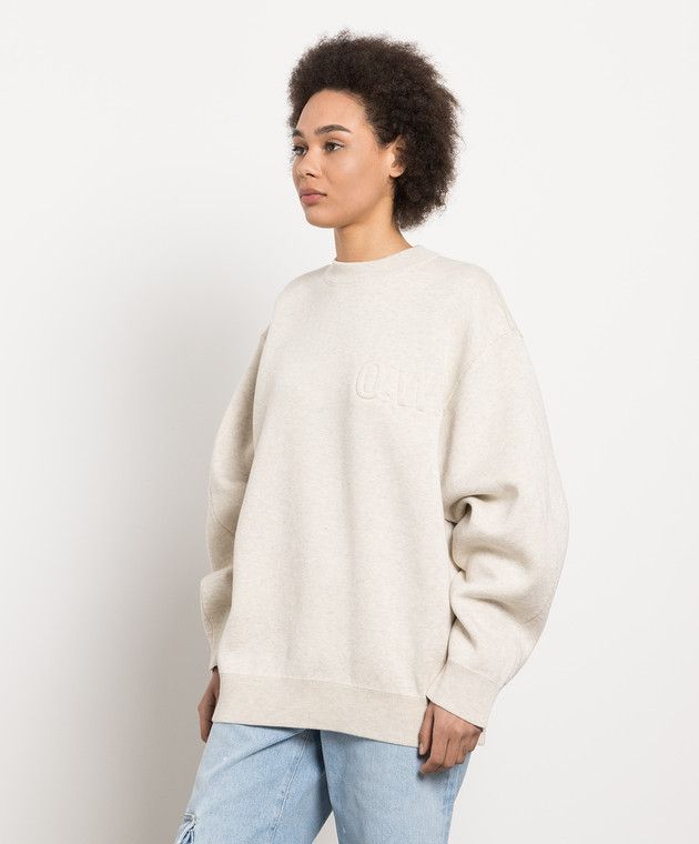 Off-White o1y1225 Crewneck Sweater in Cream Size M / US 6-8 / IT 42-44 - 2 Thumbnail