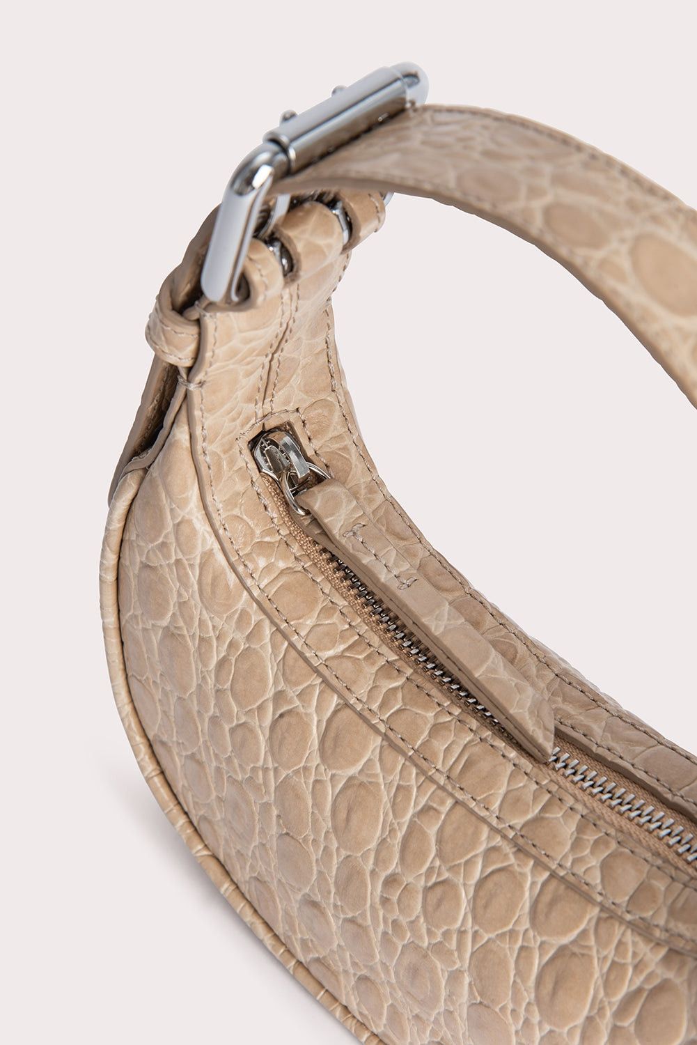 By Far o1mle1224 Size : OS/Croco Embossed Leather Mini Bag Beige Size ONE SIZE - 6 Thumbnail