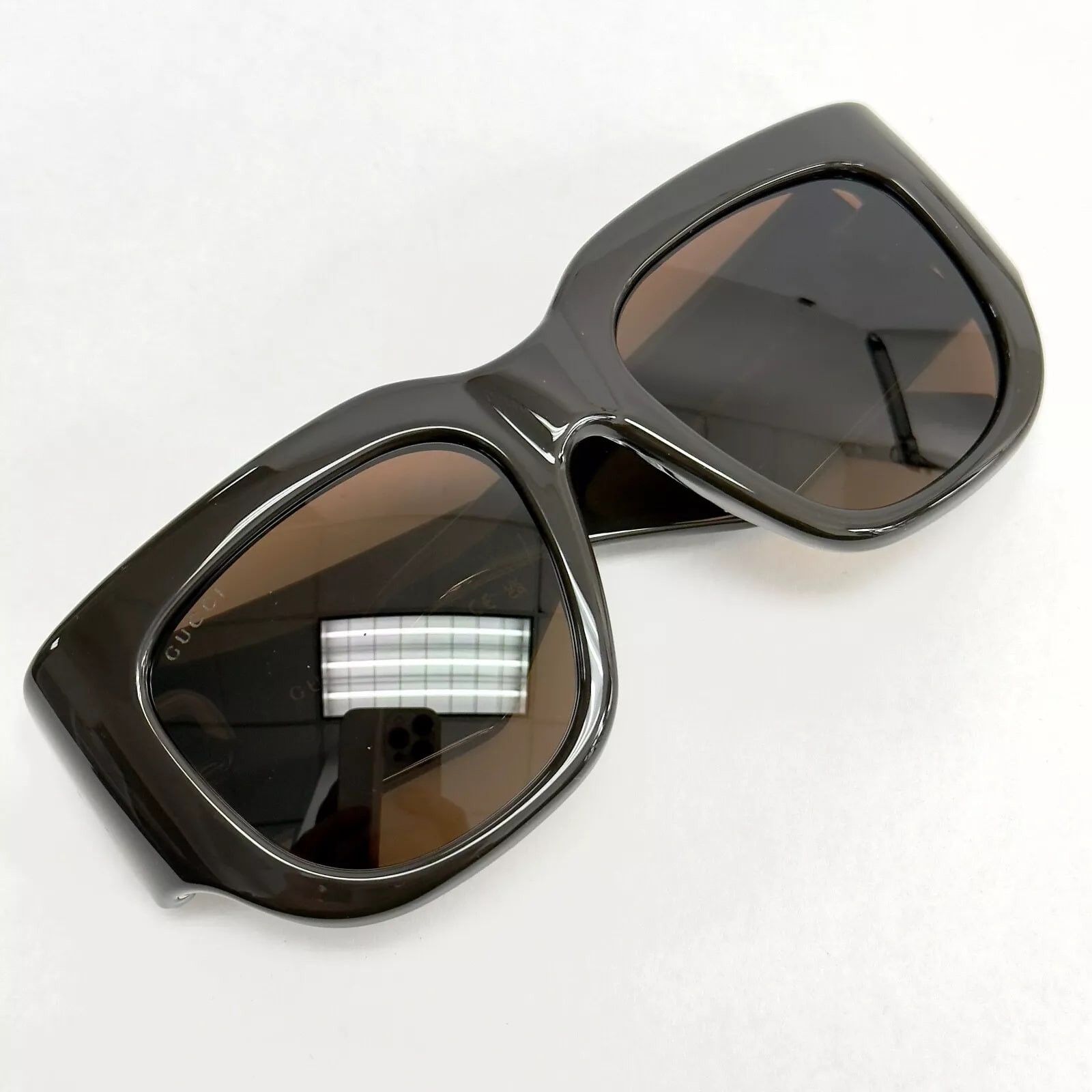 Gucci GUCCI LIDO 1545 Brown Oval Chunky Gg1545S Sunglasses 002 Size ONE SIZE - 5 Thumbnail