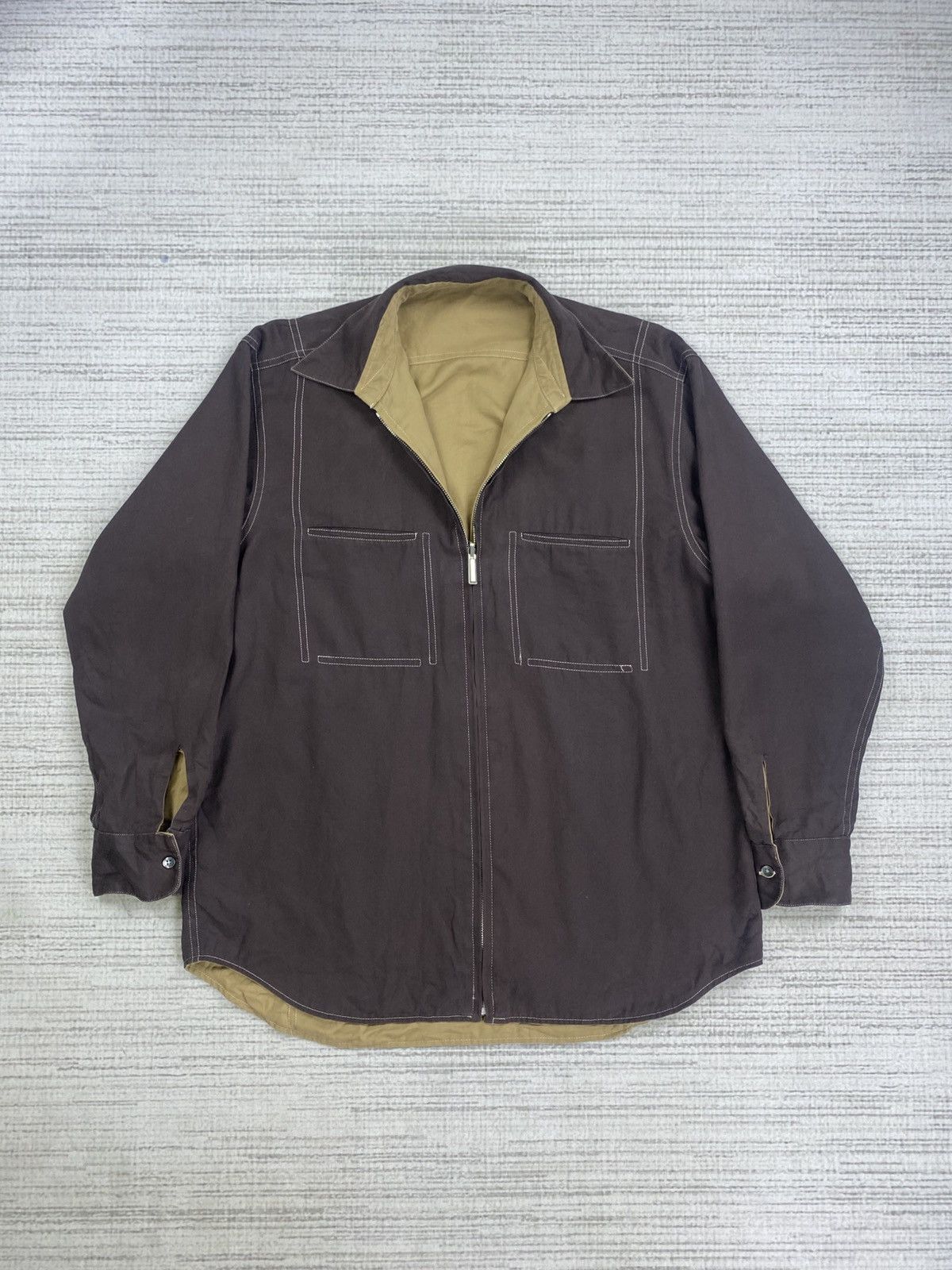 Alfred Dunhill × Designer × Vintage Vintage DUNHILL Breasted Pocket Reversible Jacket Size US M / EU 48-50 / 2 - 5 Thumbnail