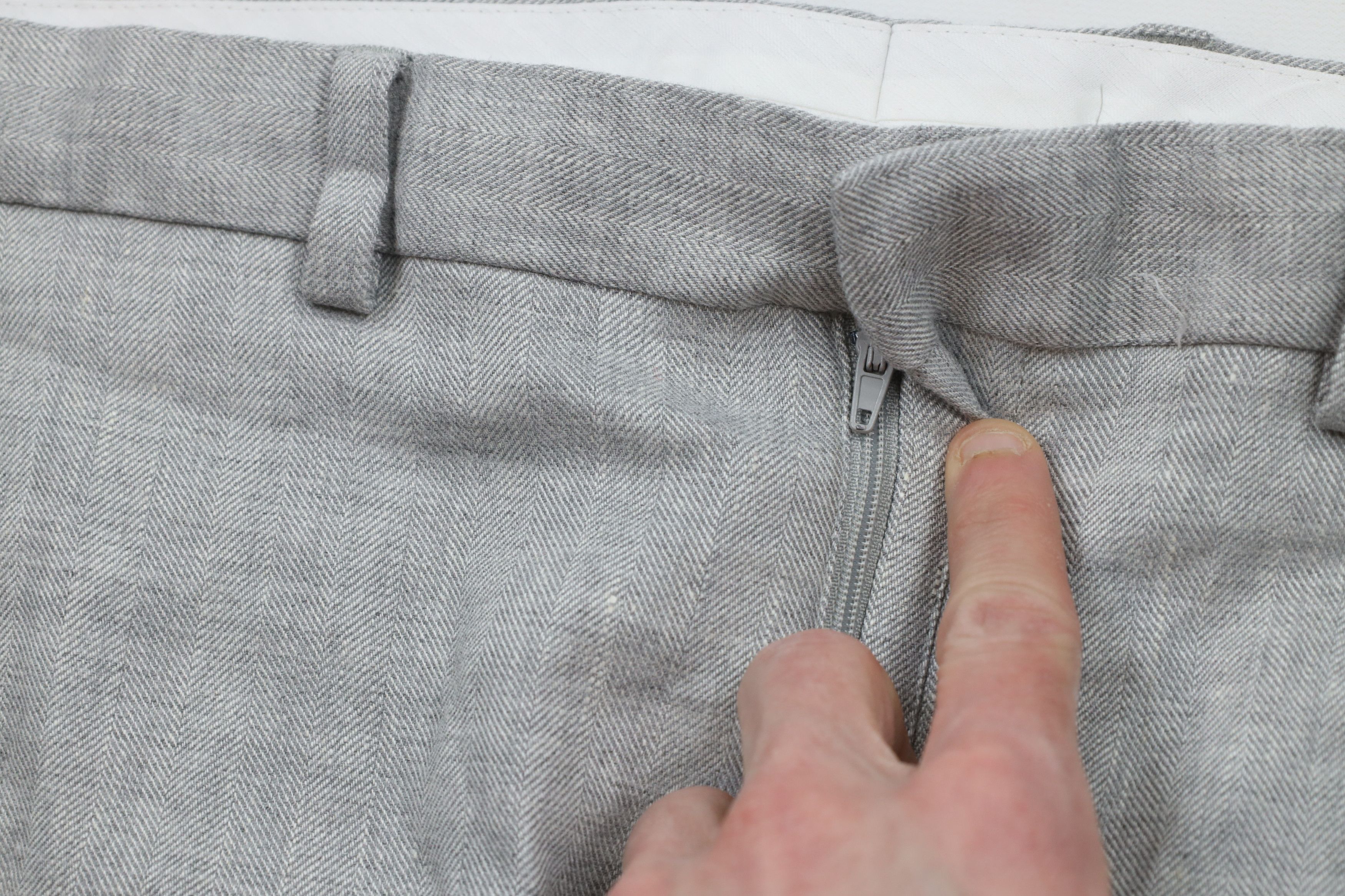 Express × Vintage Express Linen Blend Chinos Chino Pants Trousers Gray Size US 33 - 6 Thumbnail