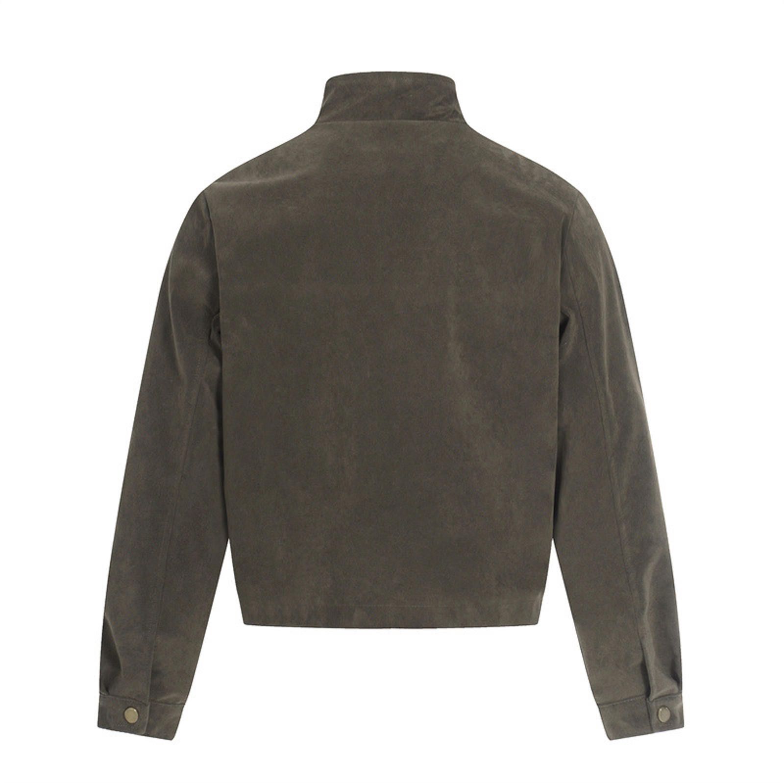 Japanese Brand Suede Military Style Jacket, Zip Front Size US L / EU 52-54 / 3 - 10 Thumbnail