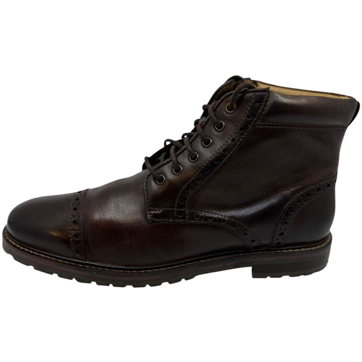 Florsheim Florsheim Fanway Mens Cap Toe Brogue Brown Boots Size 9D Size US 9 / EU 42 - 11 Thumbnail