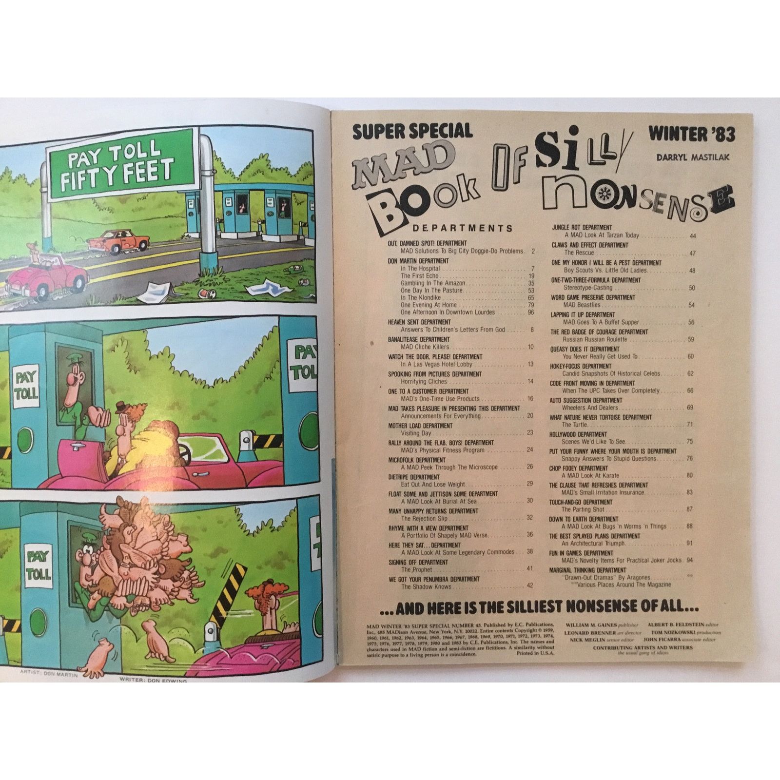 Other Mad Magazine SuperSpecial Winter 1983 Vintage Silly Nonsense Size ONE SIZE - 3 Thumbnail