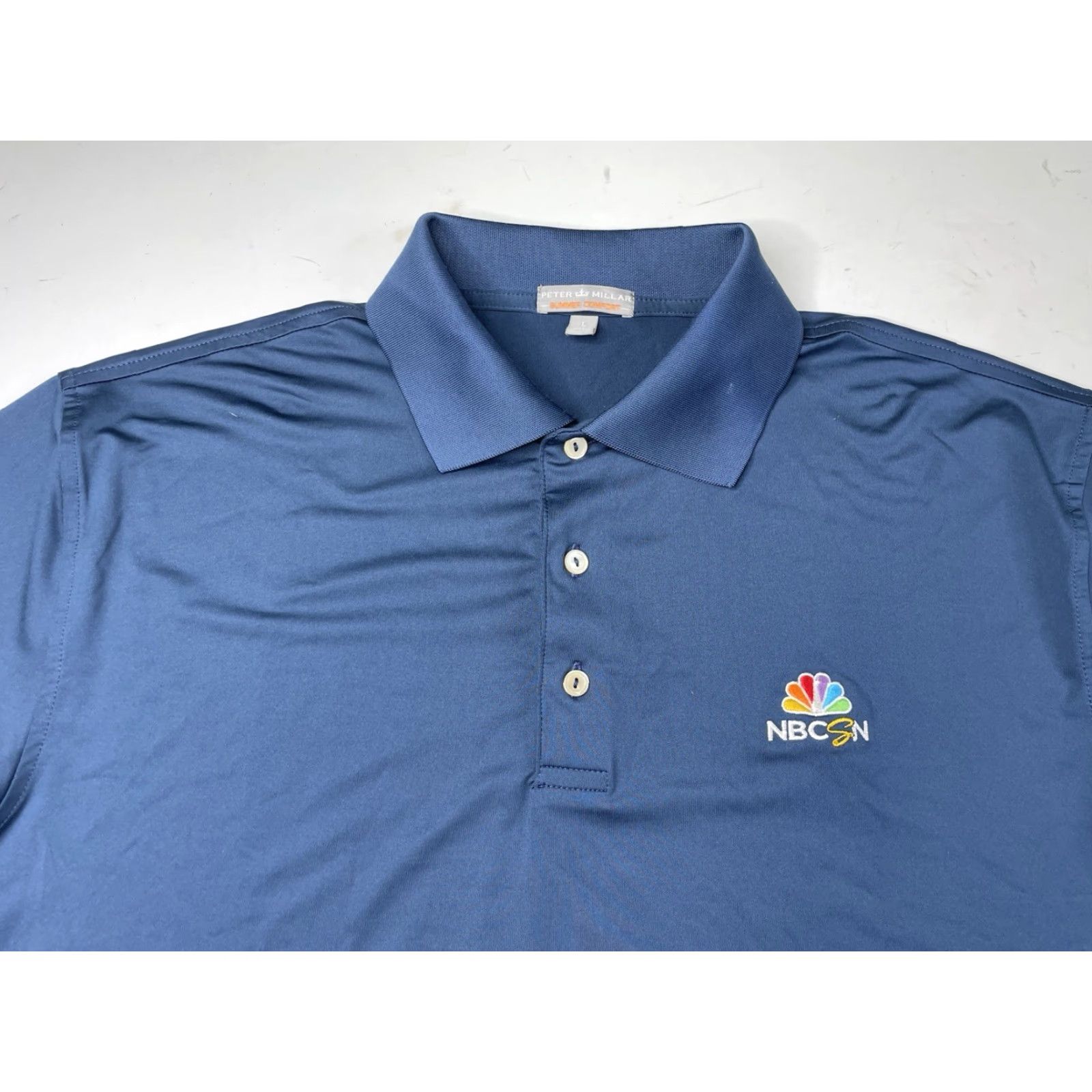 Peter Millar Peter Miller Polo Shirt NBCSN Logo Golf Summer Comfort Blue Mens Large Size US L / EU 52-54 / 3 - 2 Thumbnail