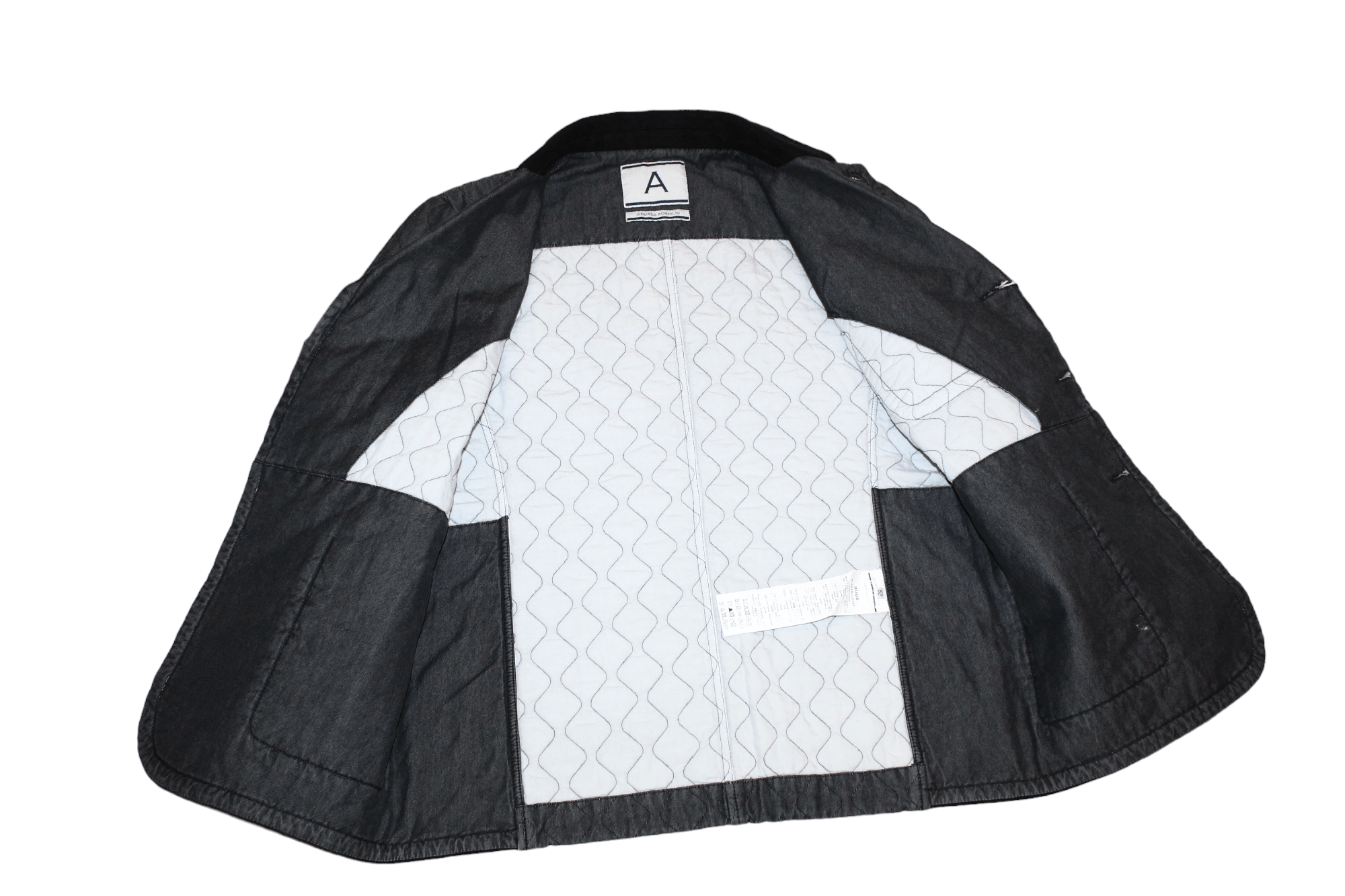 Andrea Pompilio Andrea Pompilio Charcoal Black Quilted Insulated Jacket Size US L / EU 52-54 / 3 - 9 Thumbnail