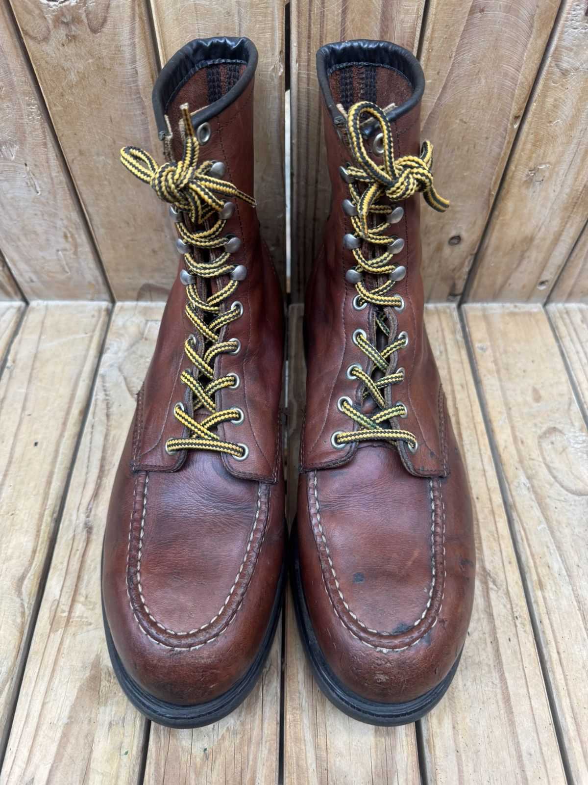 Red Wing Red Wing Steel toe work&Safety brown leather boots US 11 EEE Size US 11 / EU 44 - 22 Thumbnail