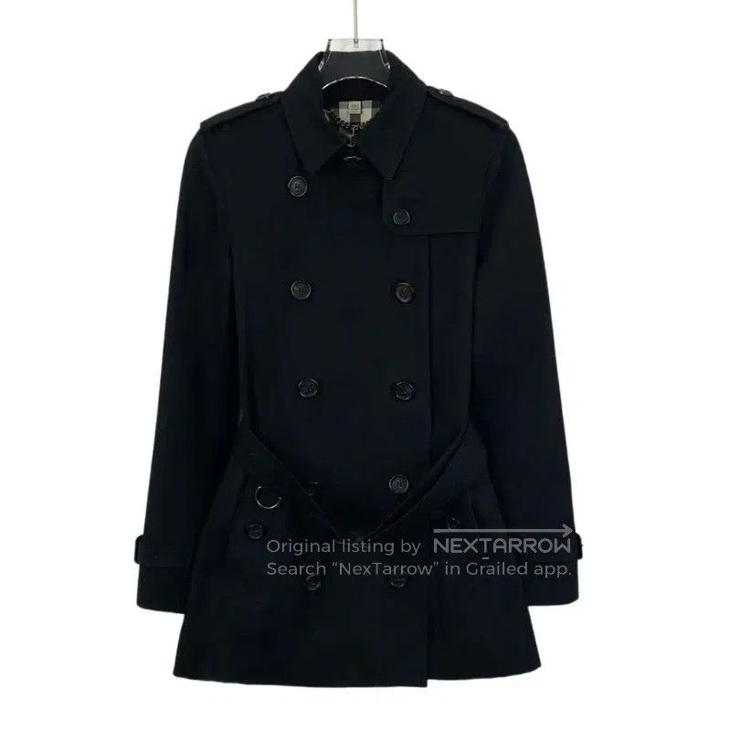 Burberry Burberry Women's Black Cotton Trench Coat. Size XXS / US 00 / IT 34 - 1 Thumbnail