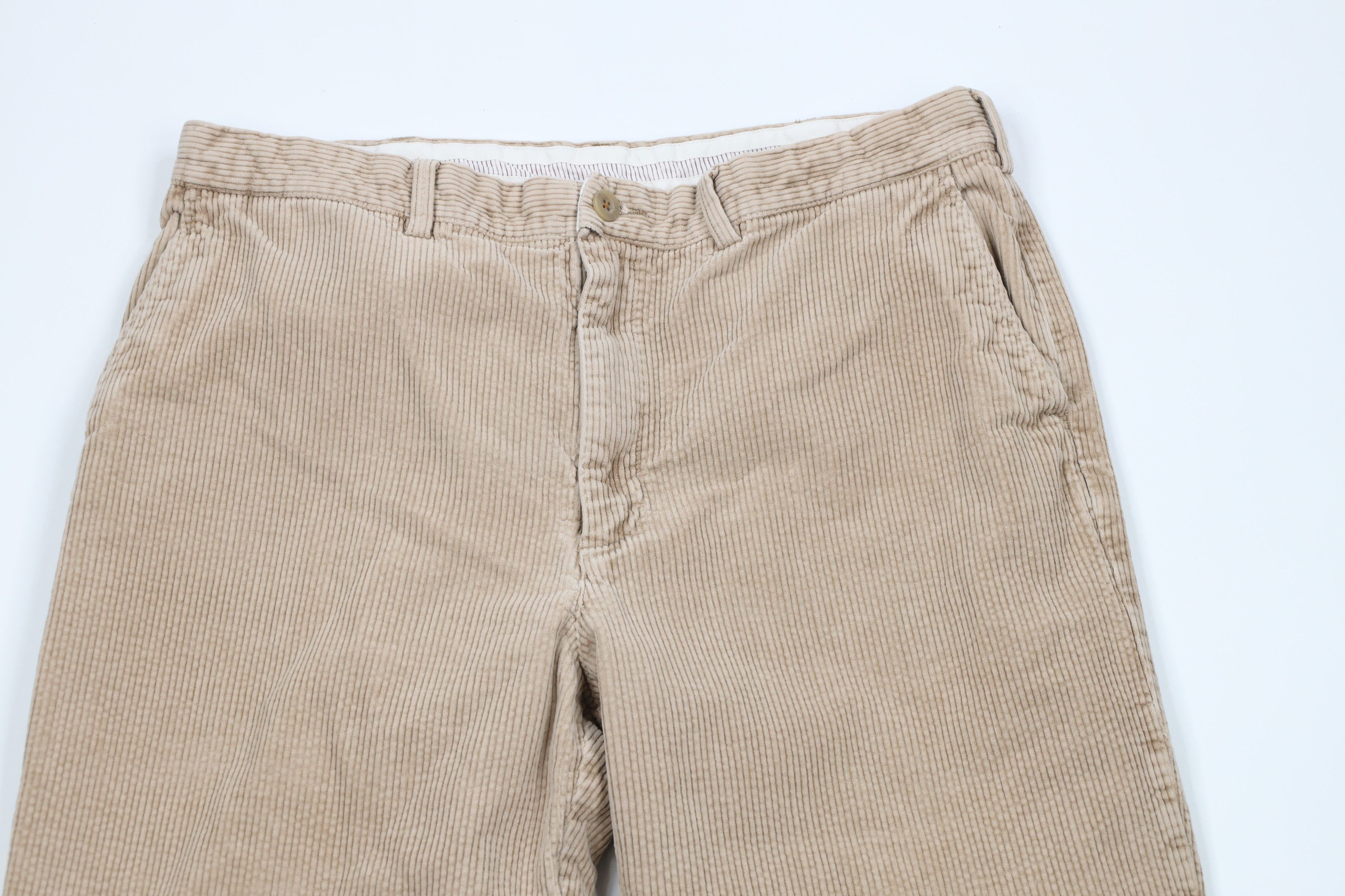 Vintage Vintage 90s Streetwear Wide Leg Corduroy Chino Pants Beige Size US 38 / EU 54 - 2 Thumbnail