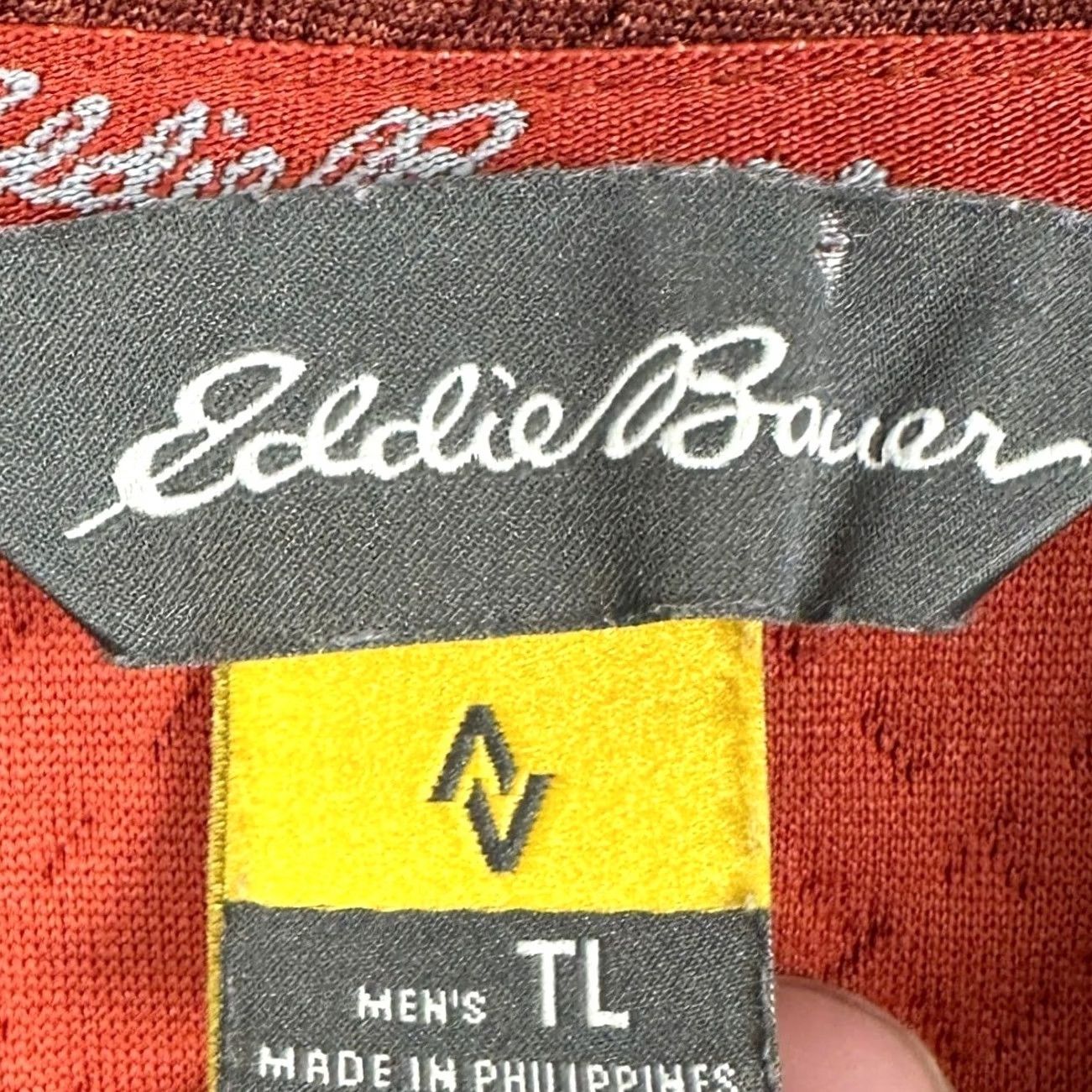 Eddie Bauer Eddie Bauer Mens Pullover Sweatshirt Orange Blue Colorblock Quilted LT Authentic Size US L / EU 52-54 / 3 - 4 Thumbnail