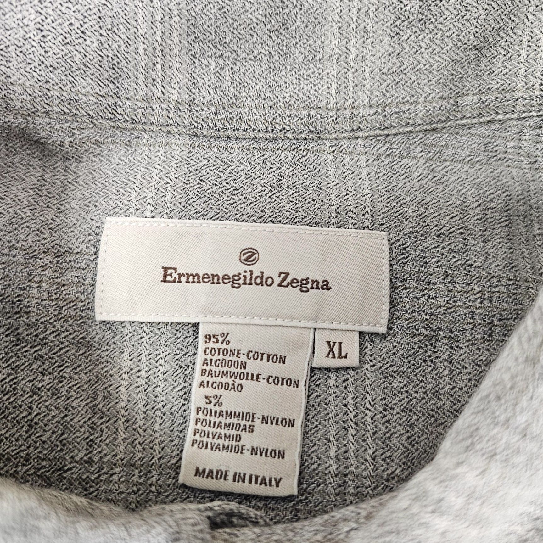 Ermenegildo Zegna Ermenegildo Zegna Shirt Mens XL Gray Plaid Button-Down Long Sleeve Made Italy Size US XL / EU 56 / 4 - 3 Thumbnail