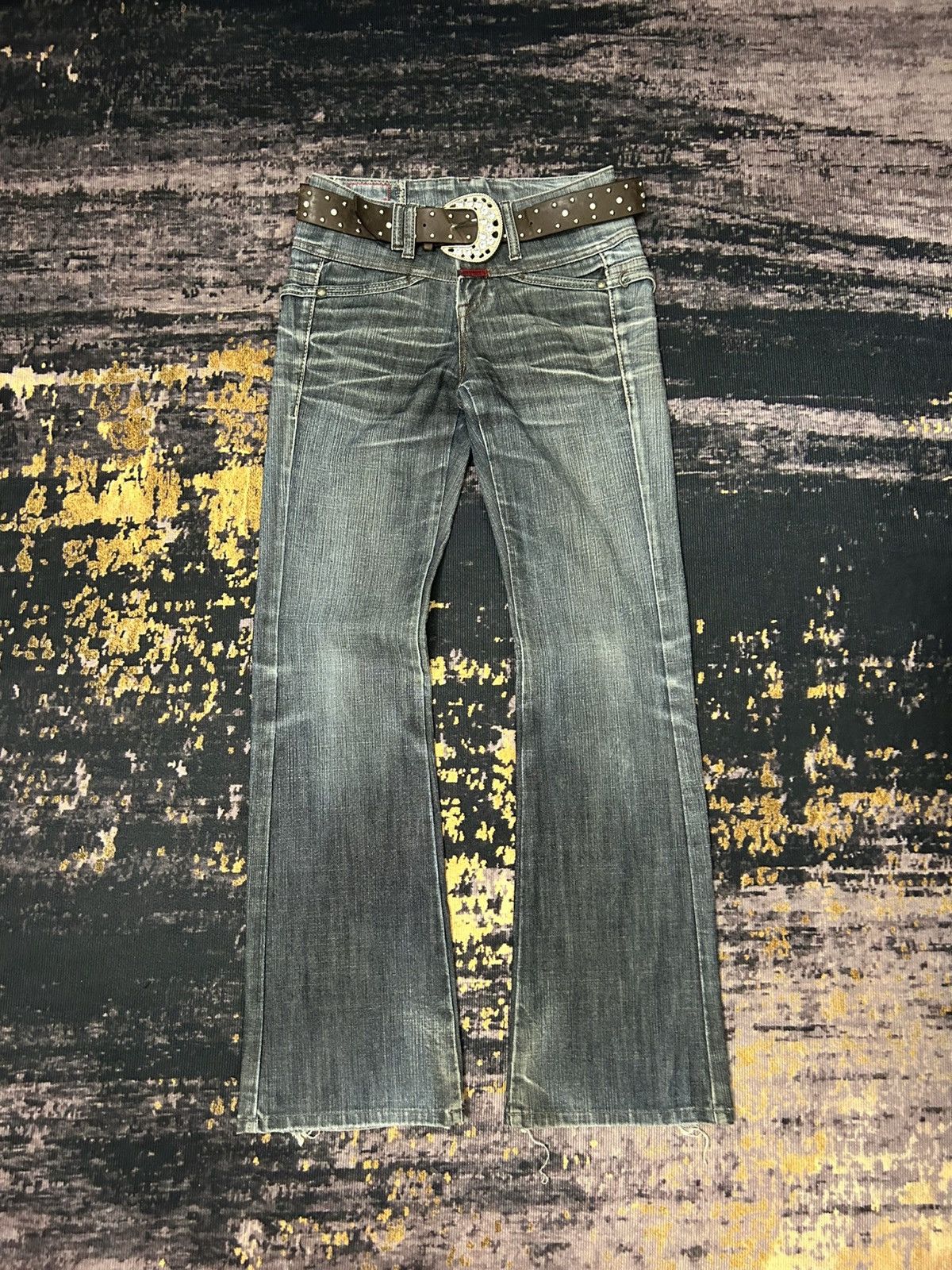 Marithe + Francois Girbaud Vintage Washed Marithe Feancois Girbaud Flare Jeans Size US 27 - 2 Thumbnail