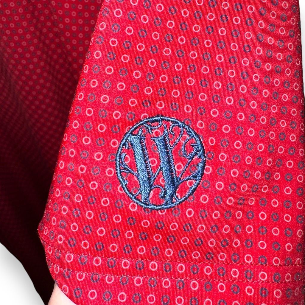 Peter Millar Turtleson Red Micro Dot Performance Golf Polo Shirt Size M Size US M / EU 48-50 / 2 - 6 Thumbnail
