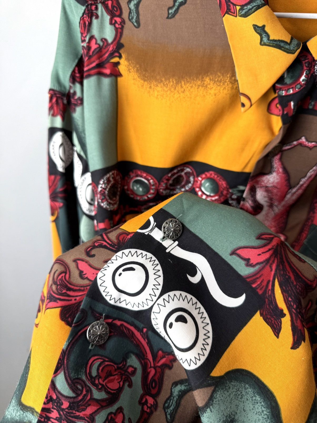 Vintage 90’s Vintage Afters Shirt Company Versace Medusa Style Shirt Size US XL / EU 56 / 4 - 7 Thumbnail