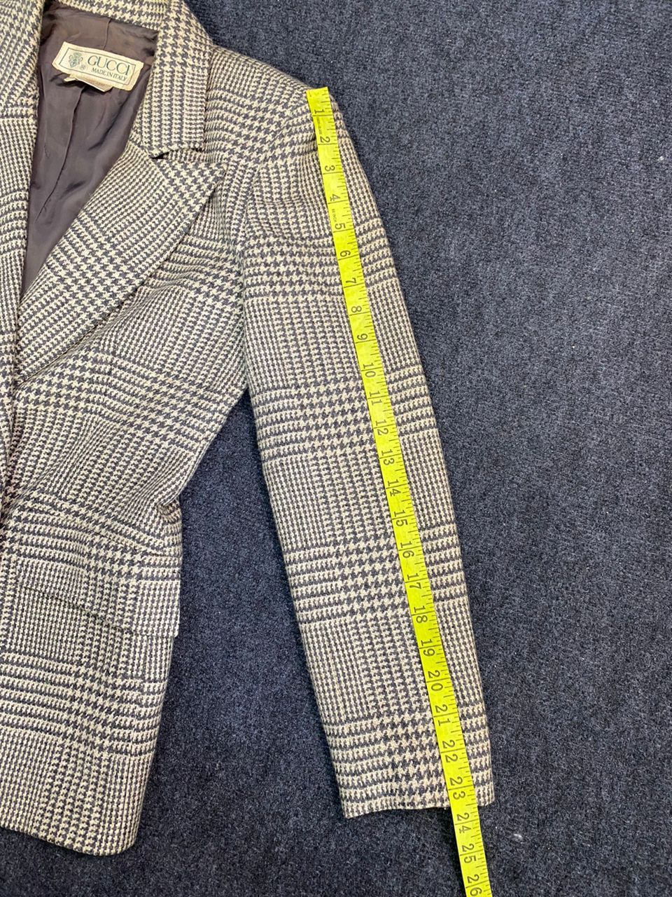 Gucci 80s Gucci Houndstooth Wool Blazer Size XS / US 0-2 / IT 36-38 - 20 Thumbnail