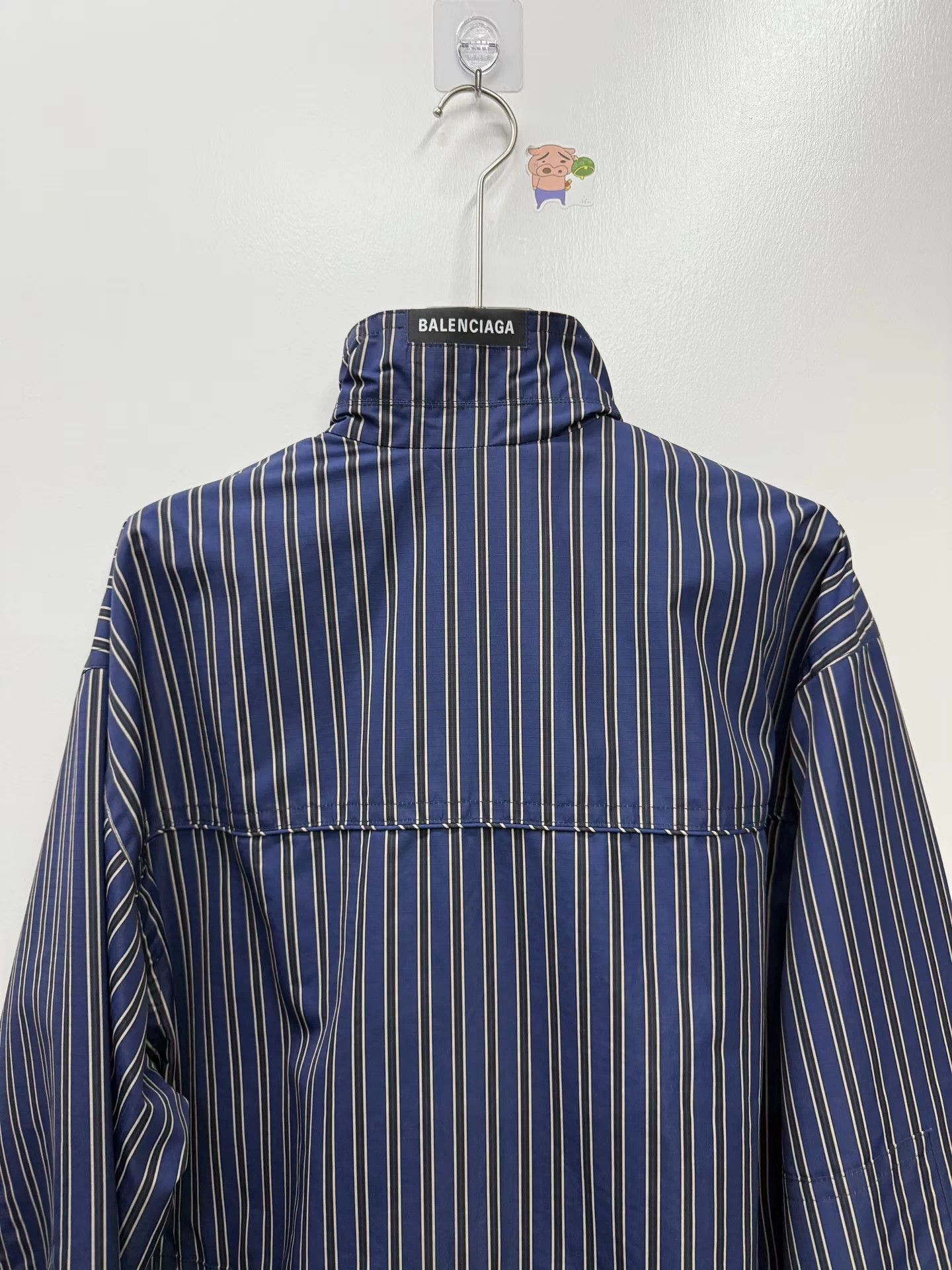 Balenciaga Balenciaga striped stand collar wproof hw 48 jacket Size US M / EU 48-50 / 2 - 5 Thumbnail
