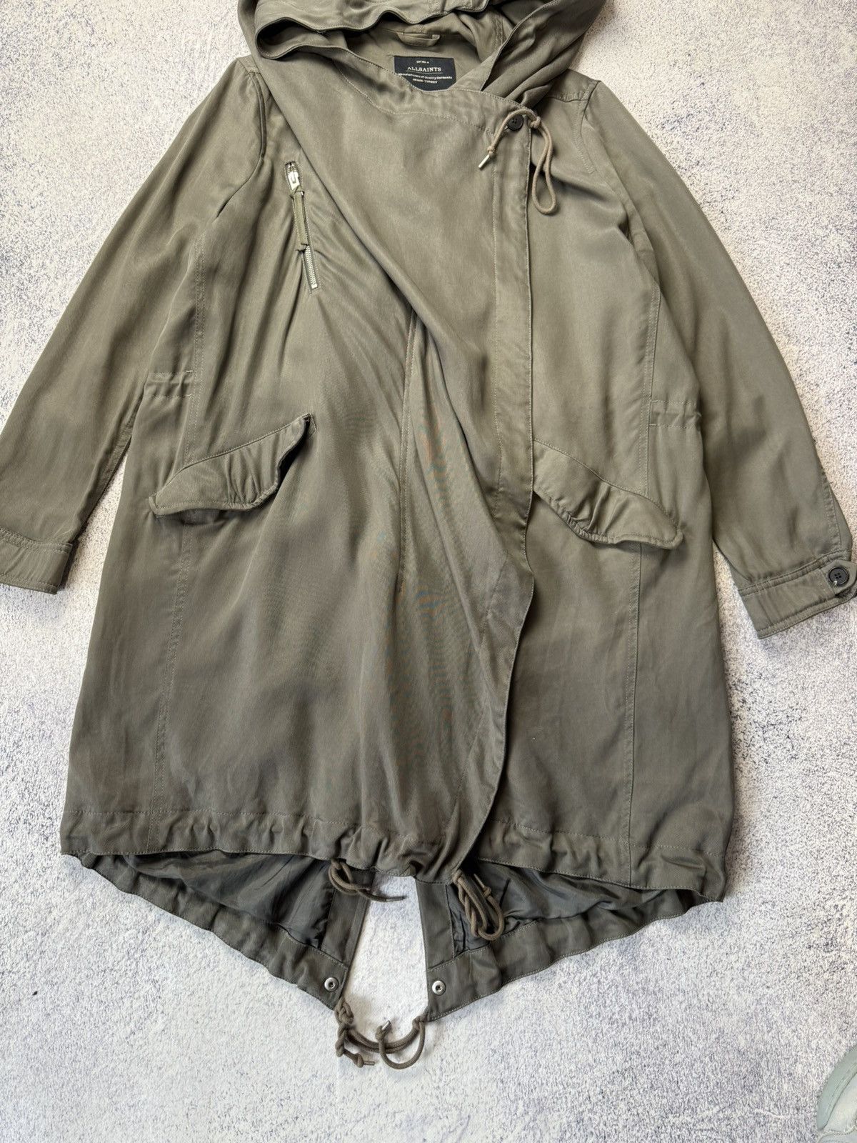 Allsaints Vintage ALLSAINTS PORTERE KHAKI PARKA COAT Japanese Y2K Size L / US 10 / IT 46 - 4 Thumbnail